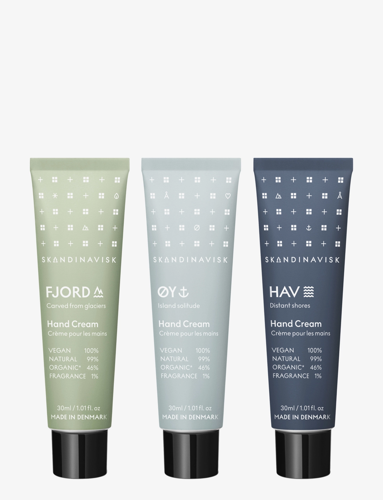 Skandinavisk - SEA Mini Hand Cream Giftset 30ml x 3 (FJORD, ØY, HAV) - håndcremer - multi - 1