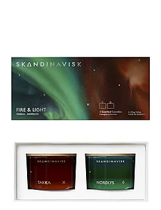 FIRE & LIGHT
Mini Candle Giftset（2 x 90g)
(NORDLYS , TAKKA), Skandinavisk