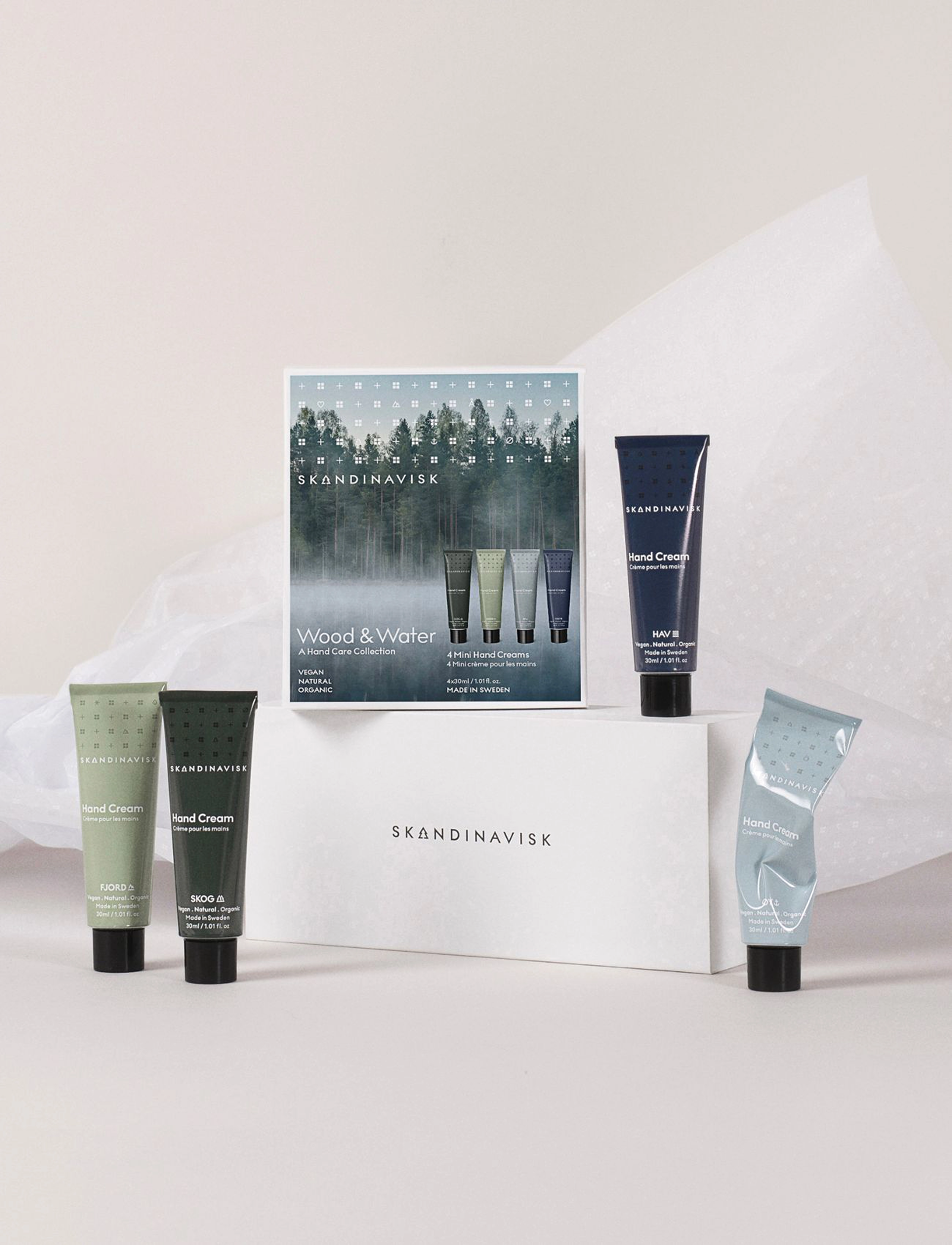 Skandinavisk Wood & Water Mini Handcream Giftset (30mlx 4), One Size, Nude, Alle Sæt > Bade- Og Kropssæt, Dame