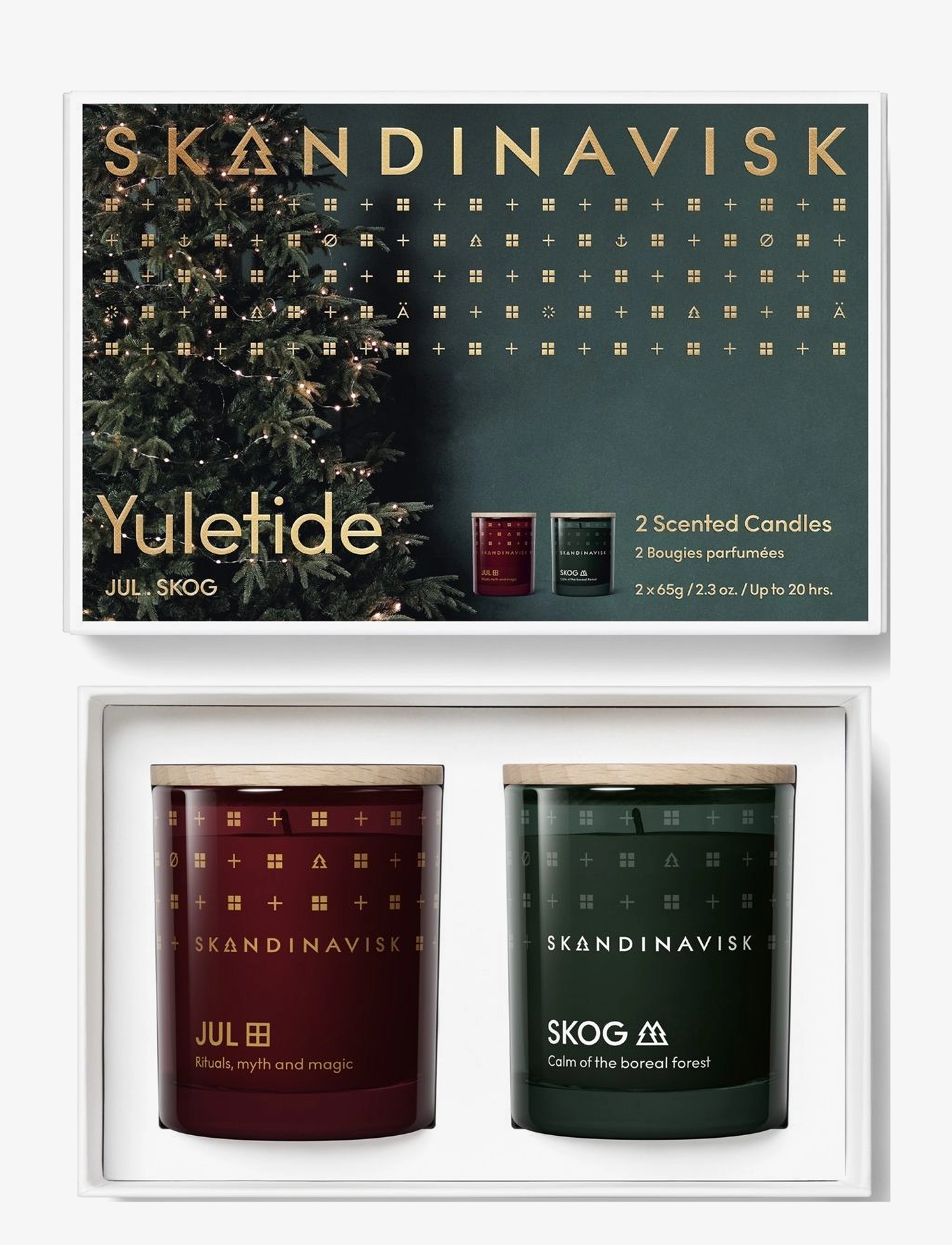 Skandinavisk Yuletide Scented Candle Giftset, Scented Candles, Multi/mønstret, Str: ONE SIZE