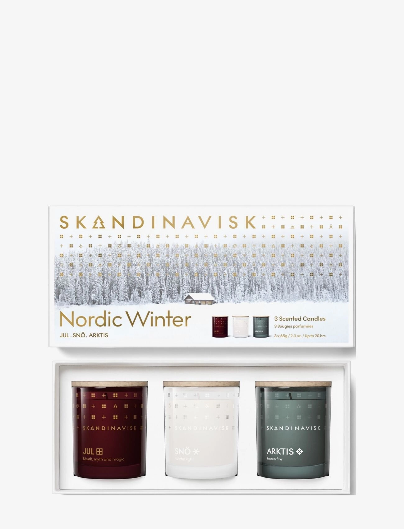 Skandinavisk Nordic Winter Seasonal Giftset, Scented Candles, Multi/mønstret, Str: ONE SIZE