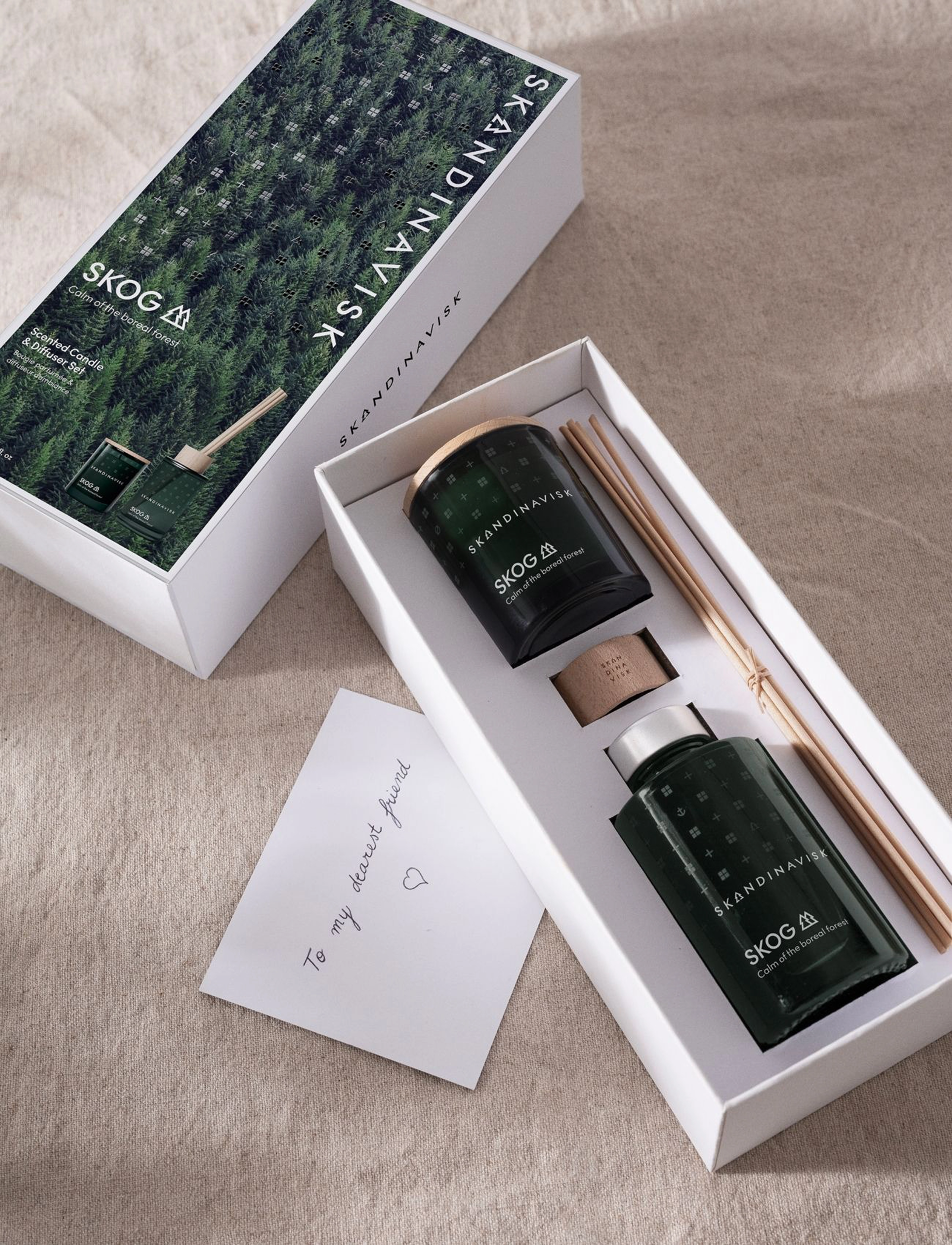 Skandinavisk Skog Scented Candle & Diffuser Set, One Size, Nude, Hjem > Duftlys, Dame