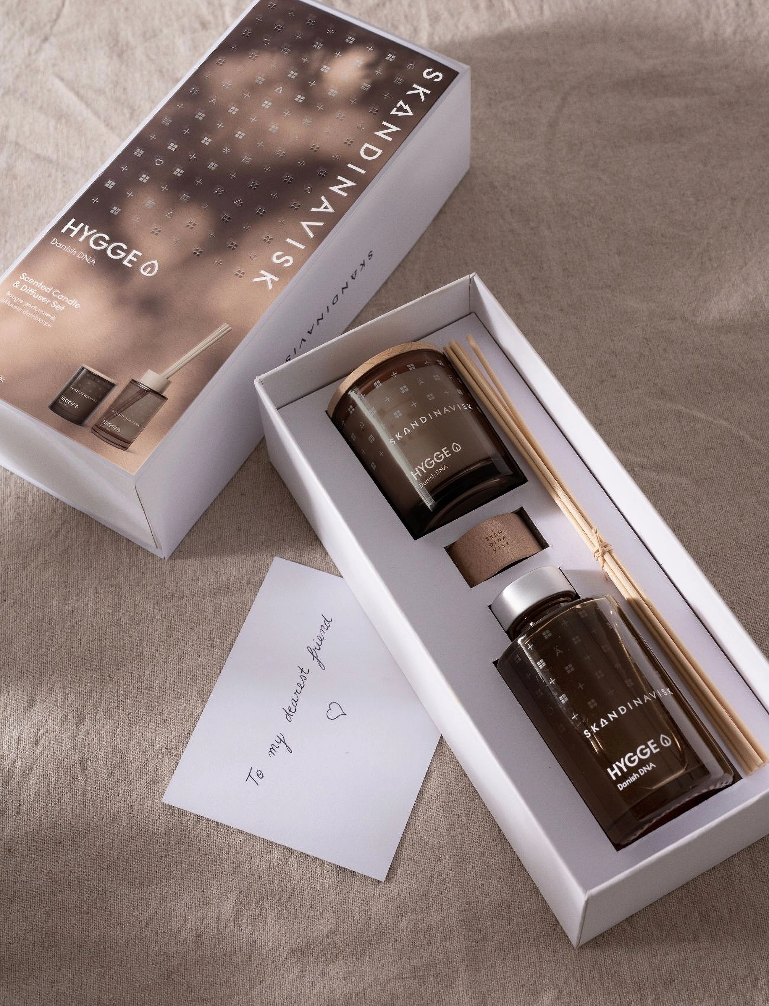 Skandinavisk Hygge Scented Candle & Diffuser Set, One Size, Brown, Hjem > Duftlys, Dame