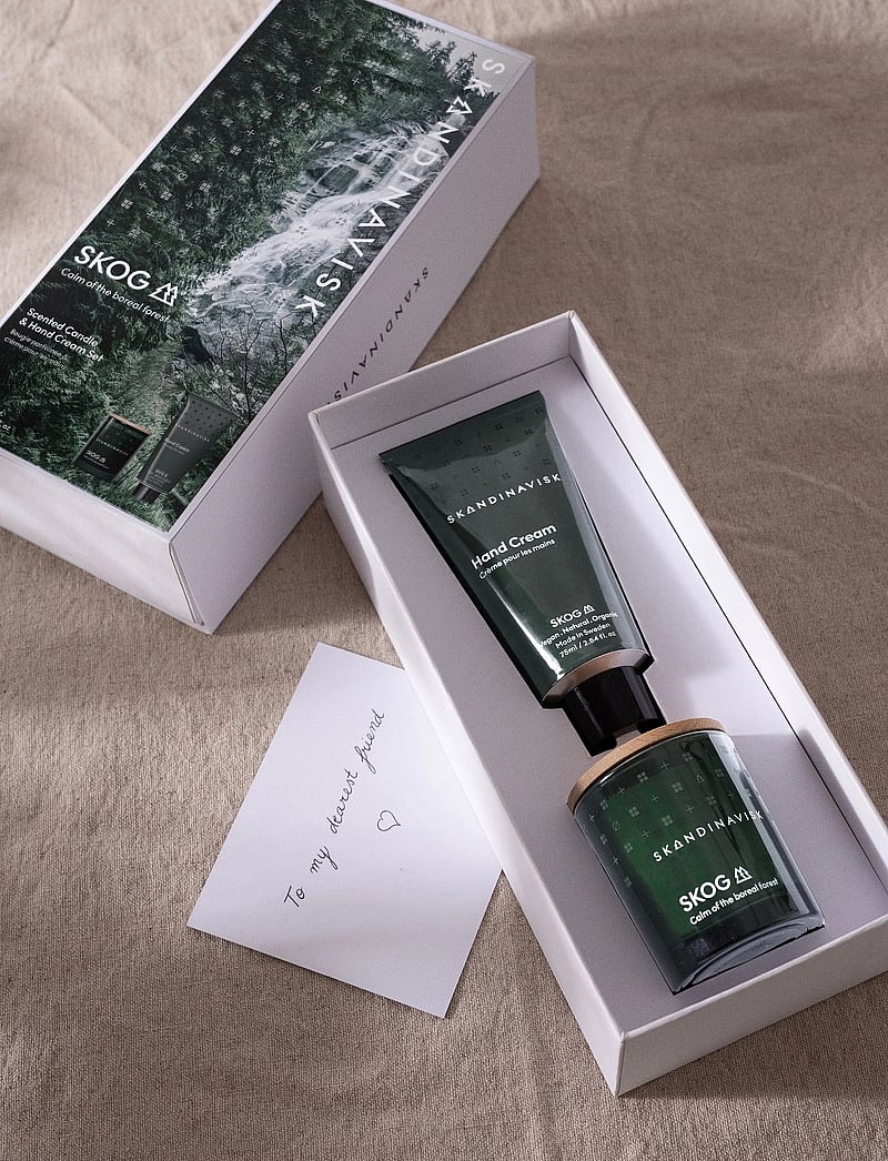 Skandinavisk - SKOG Scented Candle & Hand Cream Set - giftset - forest green - 0