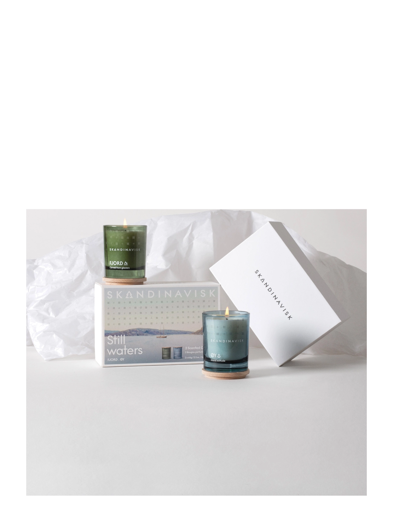 Skandinavisk - Still Waters Scented Candle Giftset (FJORD & ØY) - mellem 200-500 kr - multicolor - 2