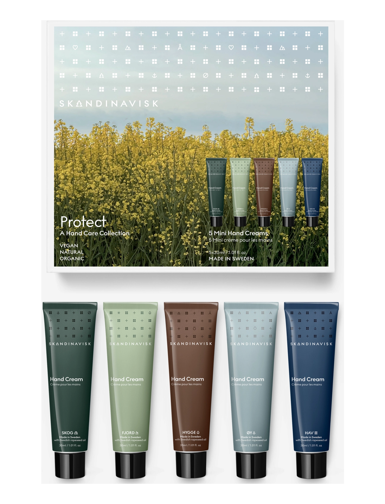 Skandinavisk Protect Hand Cream Giftset 30ml x 5 - Gavesæt - MULTICOLOR / multi