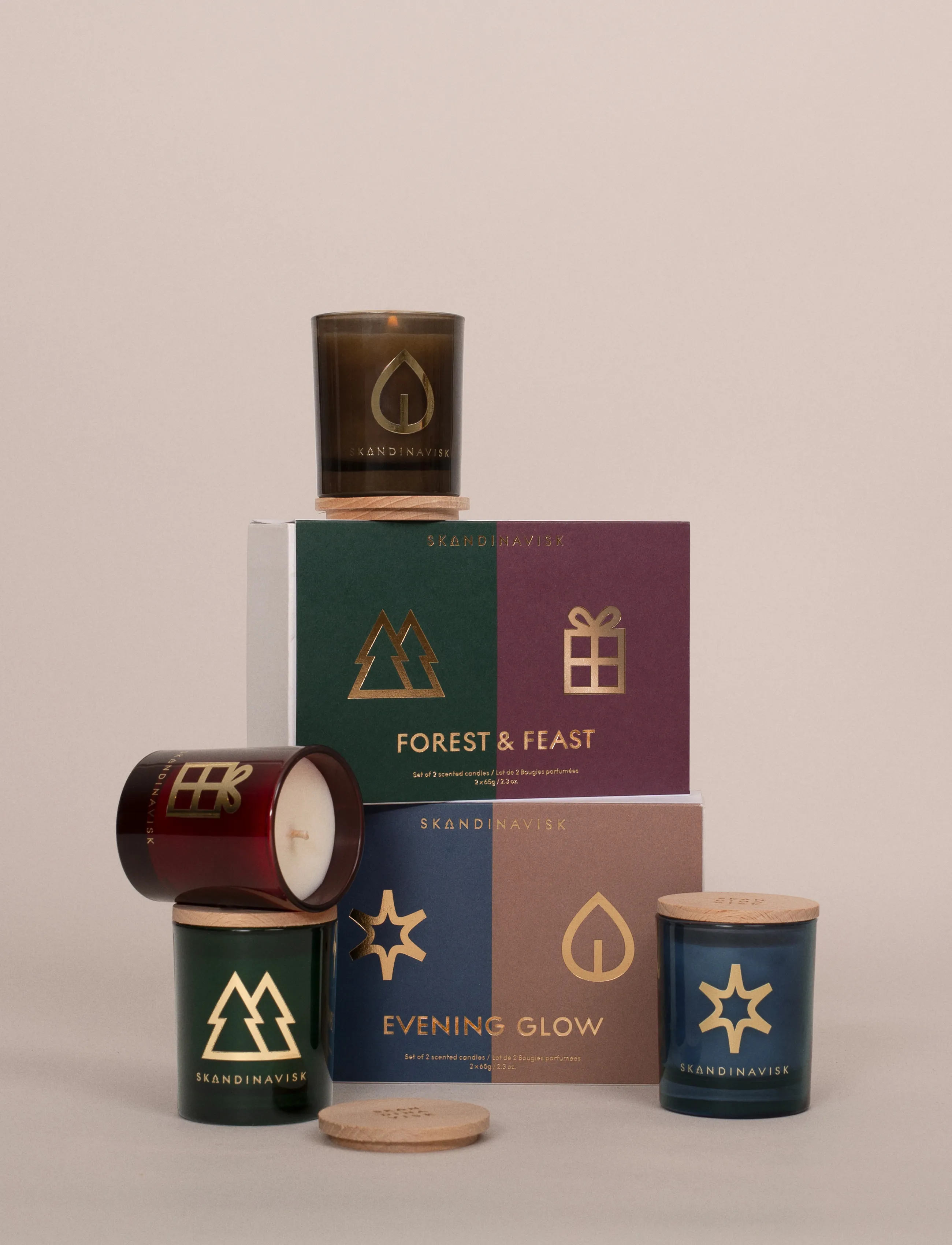 Skandinavisk - FOREST & FEAST Scented Candle Giftset 65g x 2 - multicolor - 0