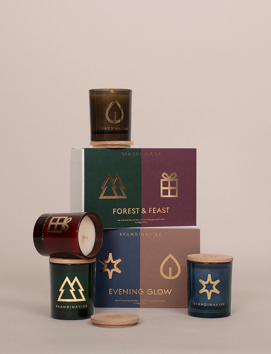 Skandinavisk - FOREST & FEAST Scented Candle Giftset 65g x 2 - multicolor - 0
