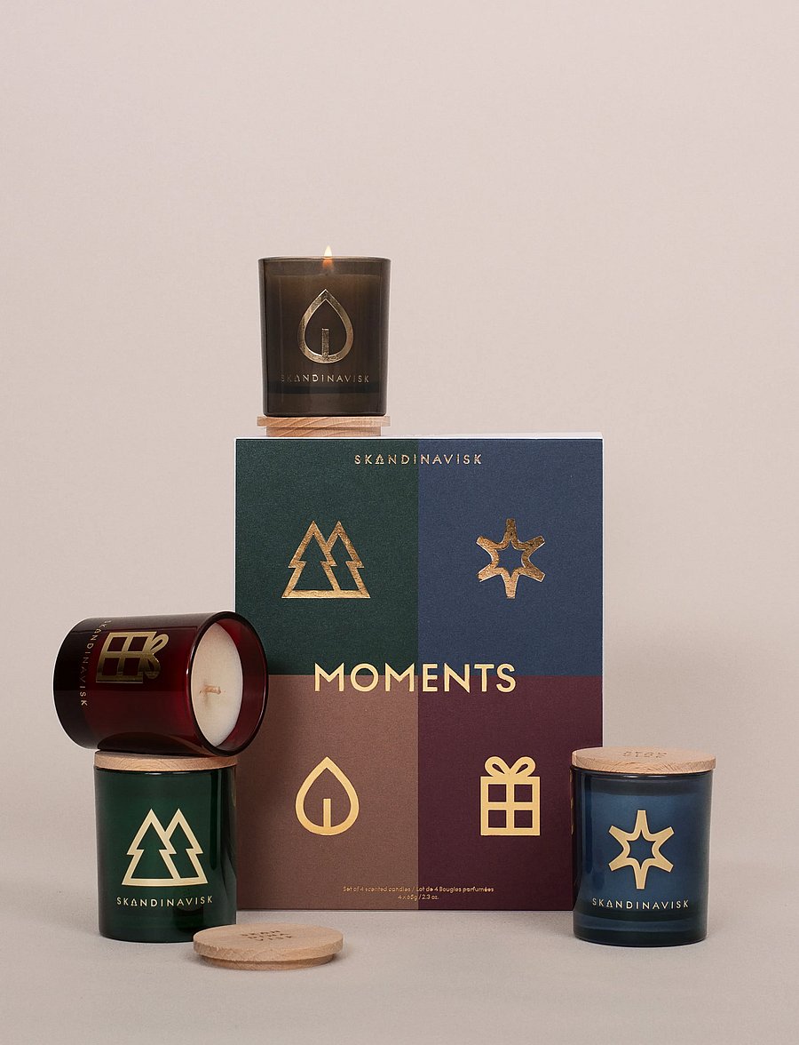Skandinavisk - MOMENTS Scented Candle Giftset 65g x 4 - giftset - multicolor - 0