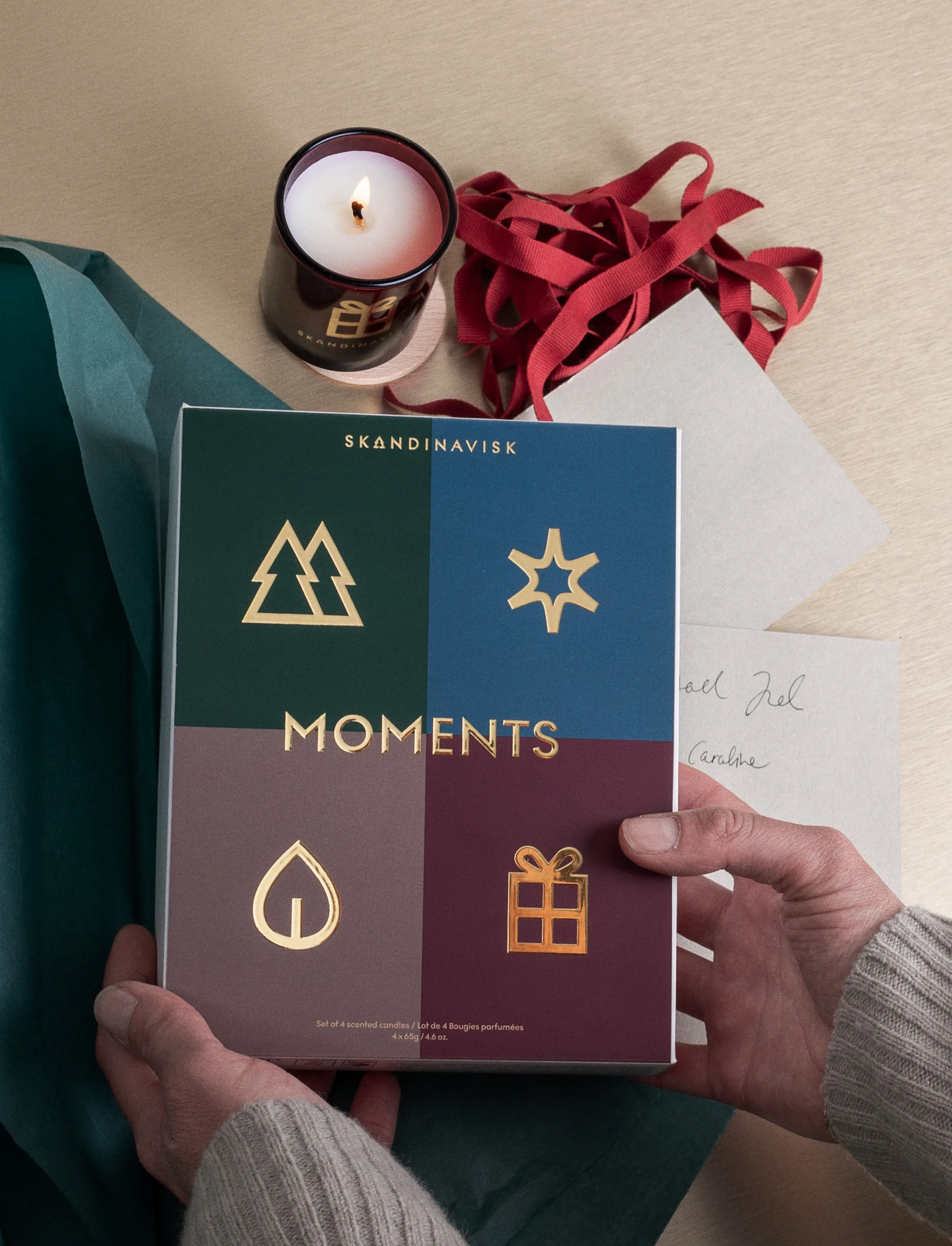 Skandinavisk - MOMENTS Scented Candle Giftset 65g x 4 - giftset - multicolor - 3