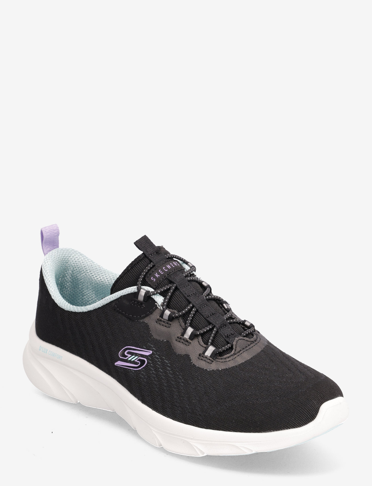 Skechers - Womens D'Lux Comfort - Easy Street - lave sneakers - bkw black white - 0