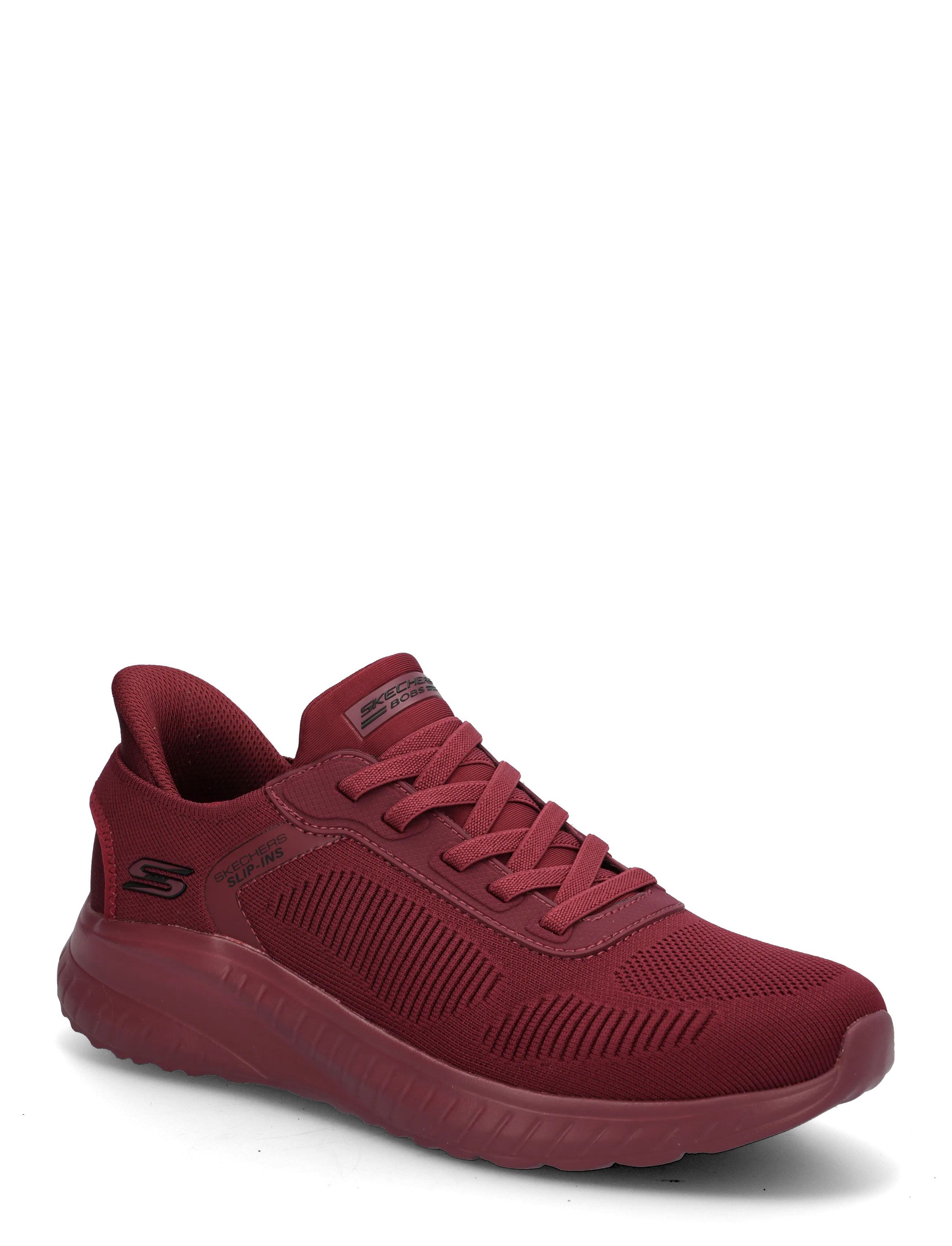 Skechers Bobs Squad Chaos Solid Step, Herren, Schnürsneaker, Burgunderrot, Gr.46