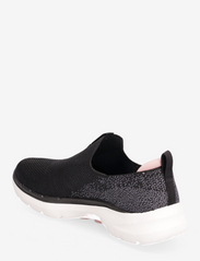 Skechers - Womens Go Walk  6 - Glimmering - slip-on sneakers - bkpk black pink - 2