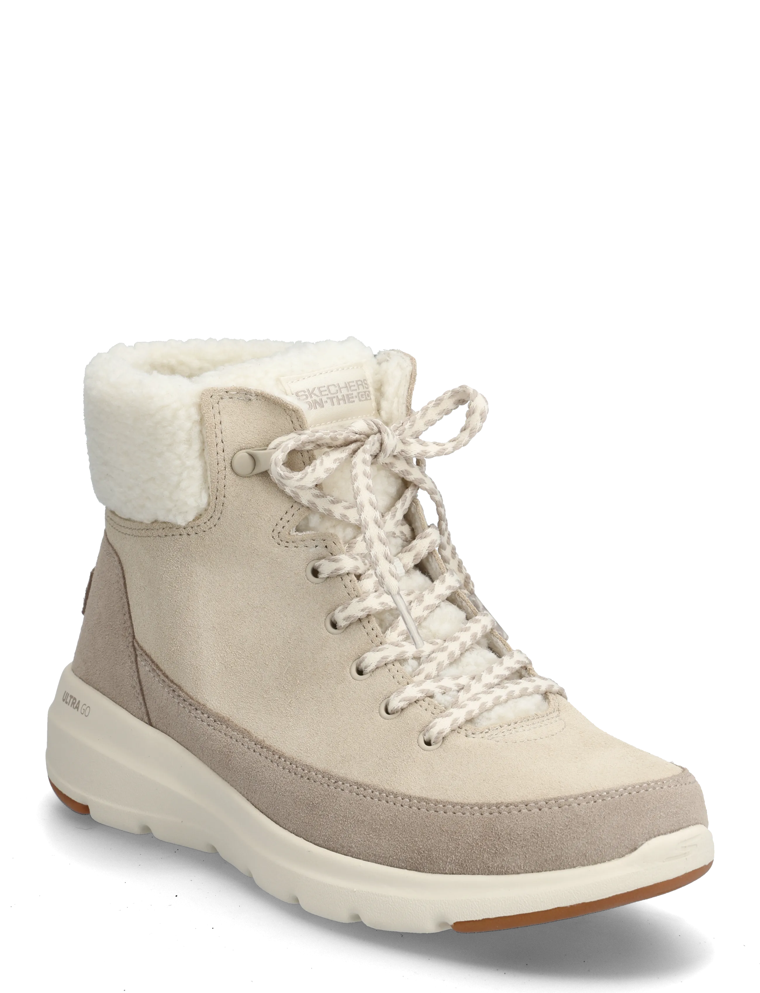 Skechers Glacial Ultra - Autumn Days, 37, Beige, Ankelstøvler > Støvler Med Snøre, Dame
