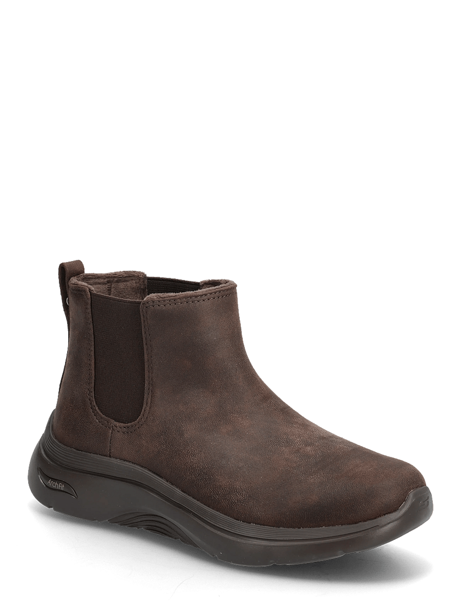 Skechers - GO WALK ARCH FIT 2.0 BOOT CLASSIC CHARM - flat ankle boots - choc - 0