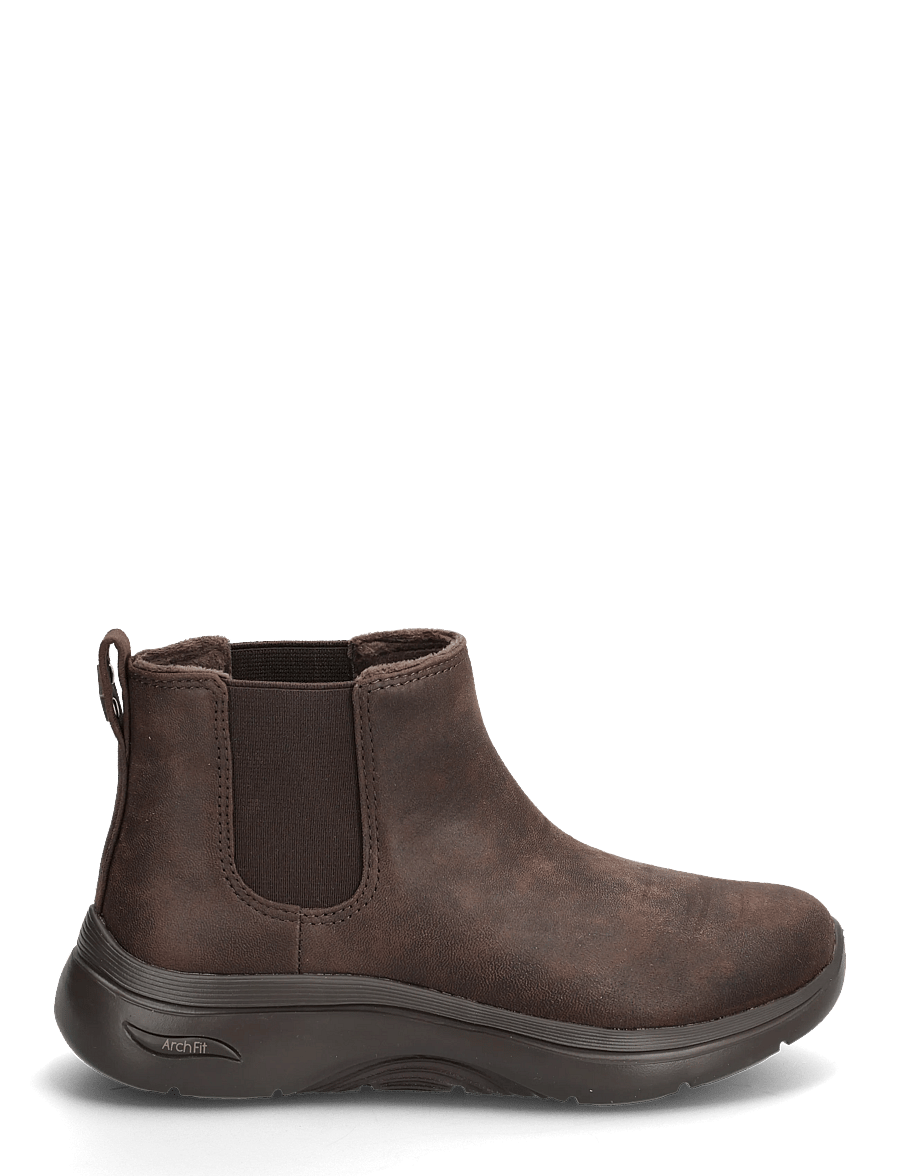Skechers - GO WALK ARCH FIT 2.0 BOOT CLASSIC CHARM - flat ankle boots - choc - 1
