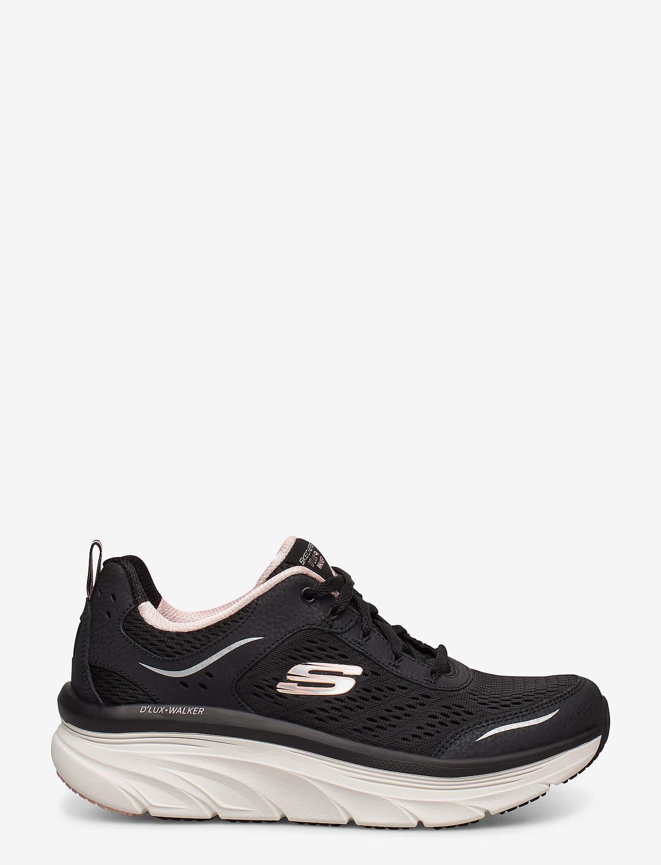 Skechers - Womens Relaxed Fit: D'Lux Walker - Infinite Motion - sportiska stila apavi ar pazeminātu potītes daļu - bkpk black pink - 1
