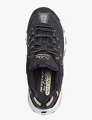 Skechers - Womens D'Lites - chunky sneaker - bkgd black gold - 3