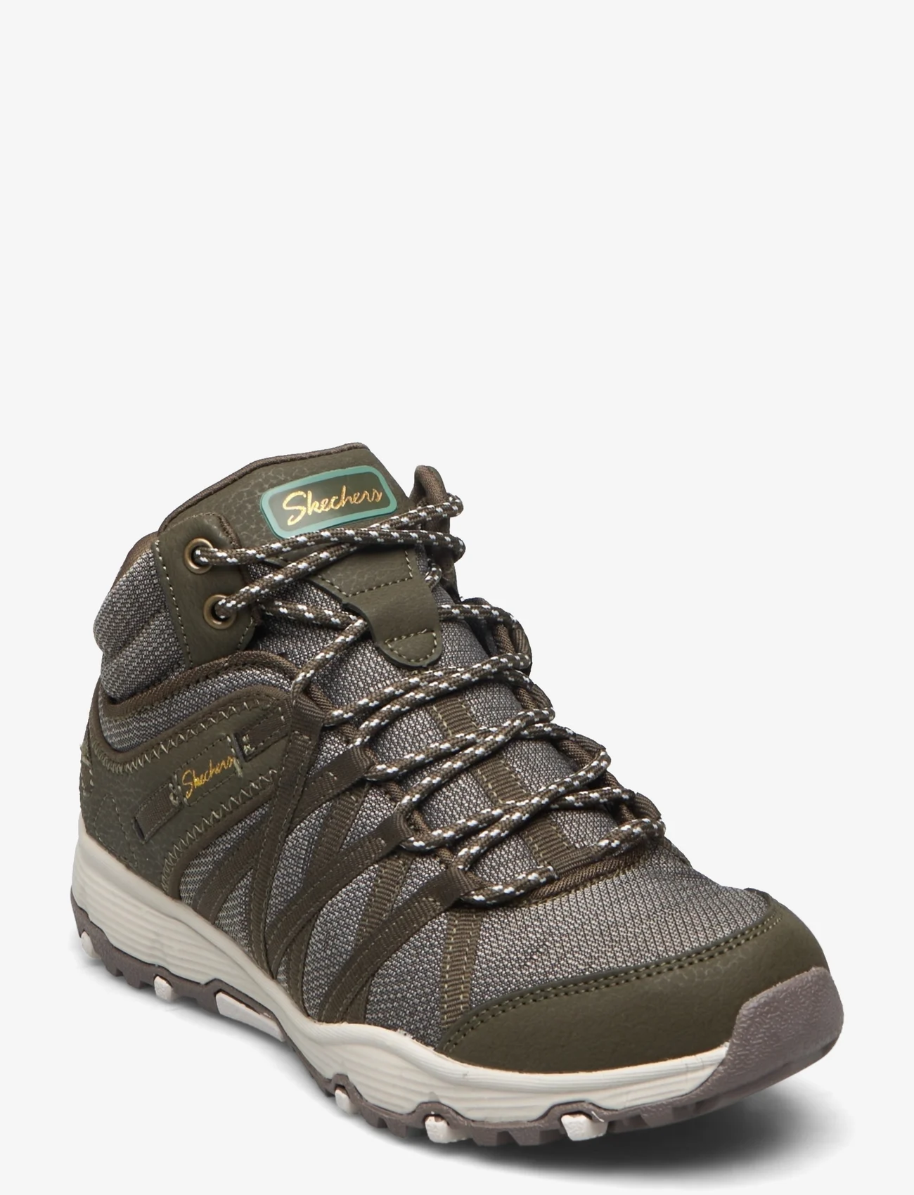 Skechers - Womens Seager Hiker Side to Side -Water Repellent - hiking shoes - olv olive - 0