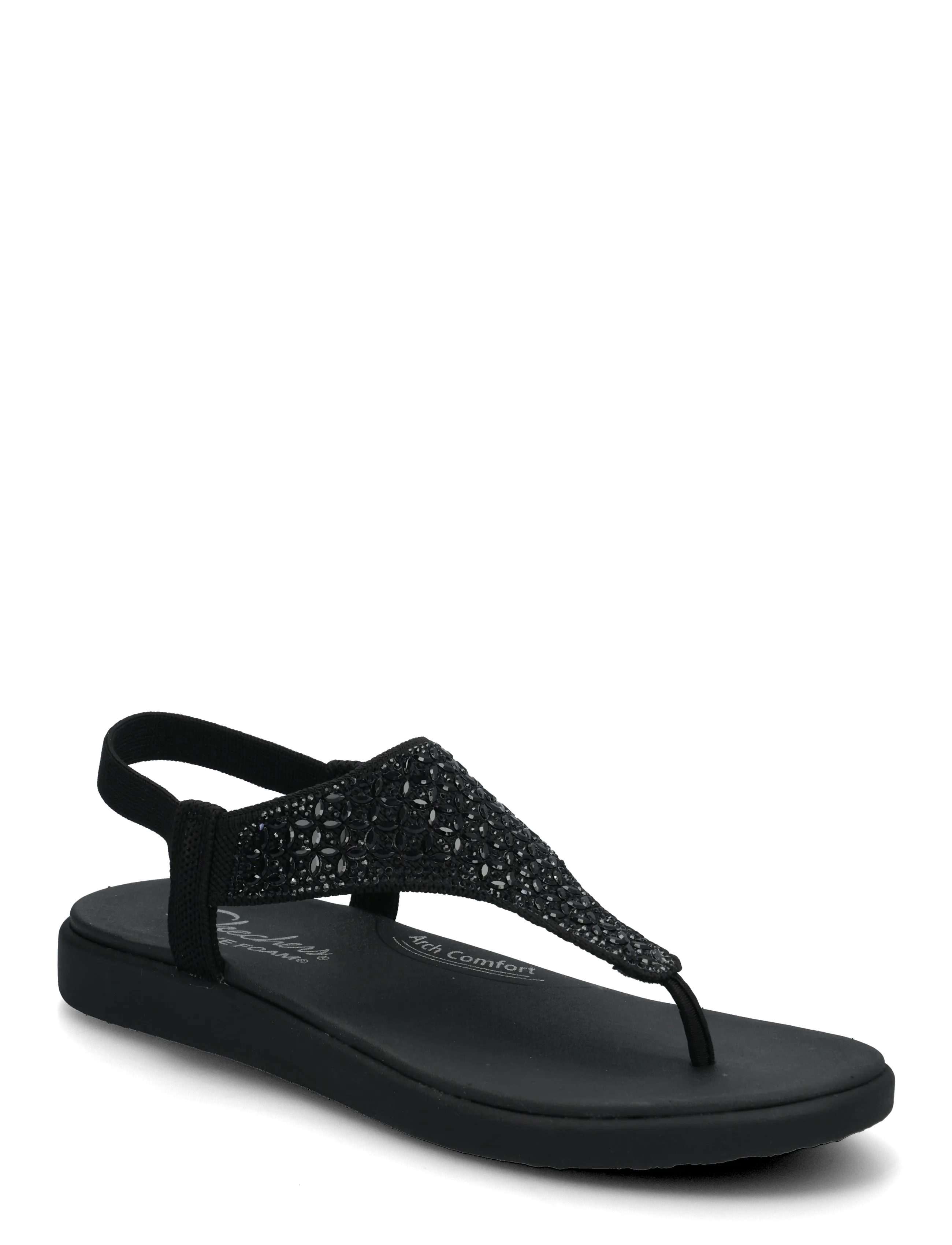 Skechers MEDITATION LUXE-MODERN EVENT - Flip Flops - BBK / black