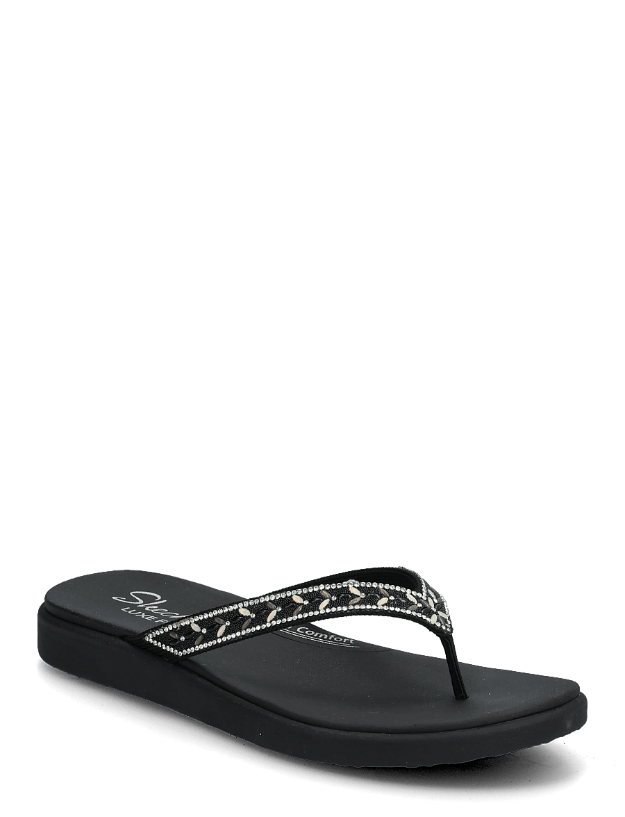 Skechers - MEDITATION LUXE - CLASSIC ROM - flip flop iešļūcenes - blk - 0