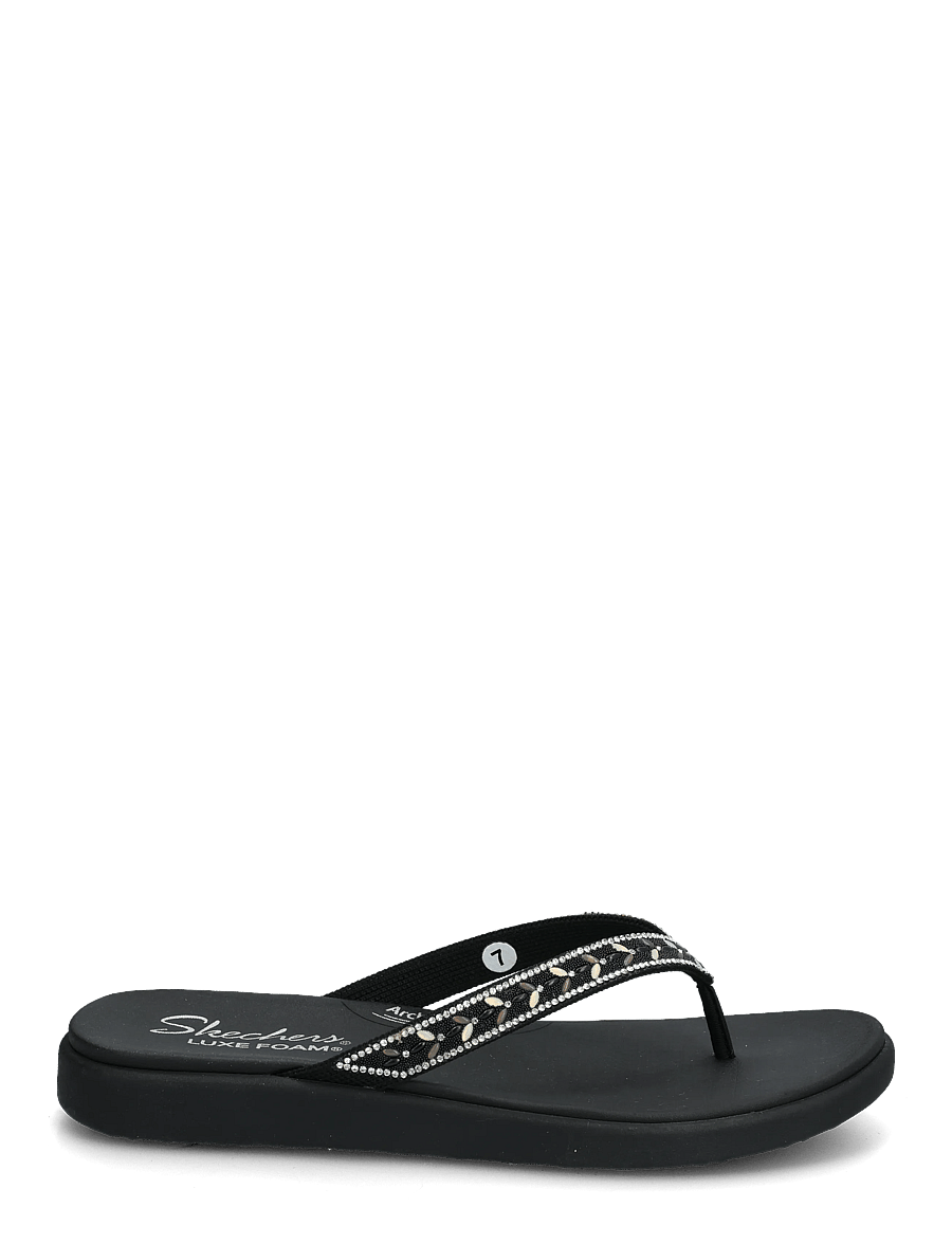 Skechers - MEDITATION LUXE - CLASSIC ROM - flip flop iešļūcenes - blk - 1