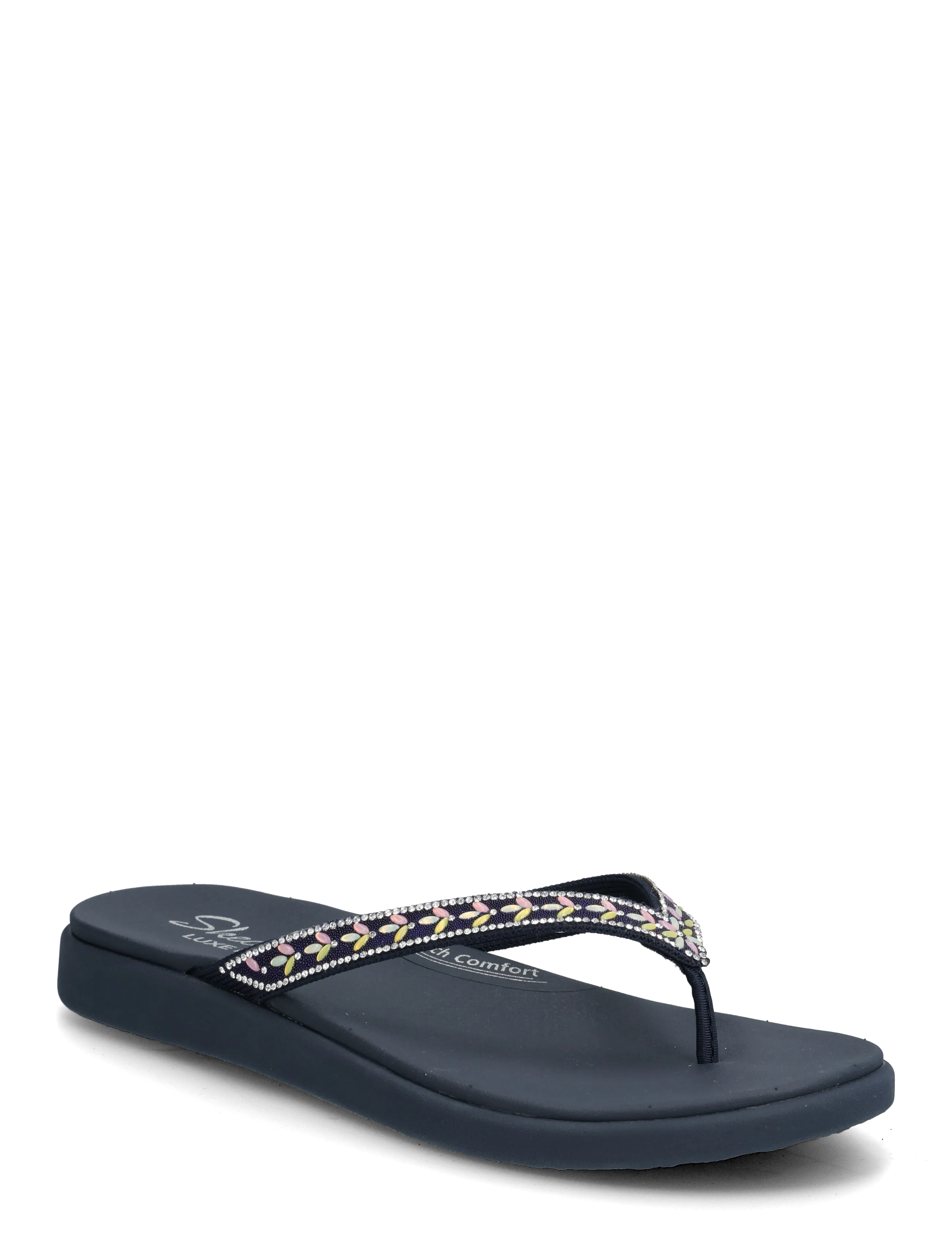 Skechers MEDITATION LUXE - CLASSIC ROM - Flip Flops - NVMT / navy