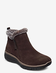 Skechers - Womens Relaxed Fit Easy Going - High Zip - flade ankelstøvler - choc chocolate - 0
