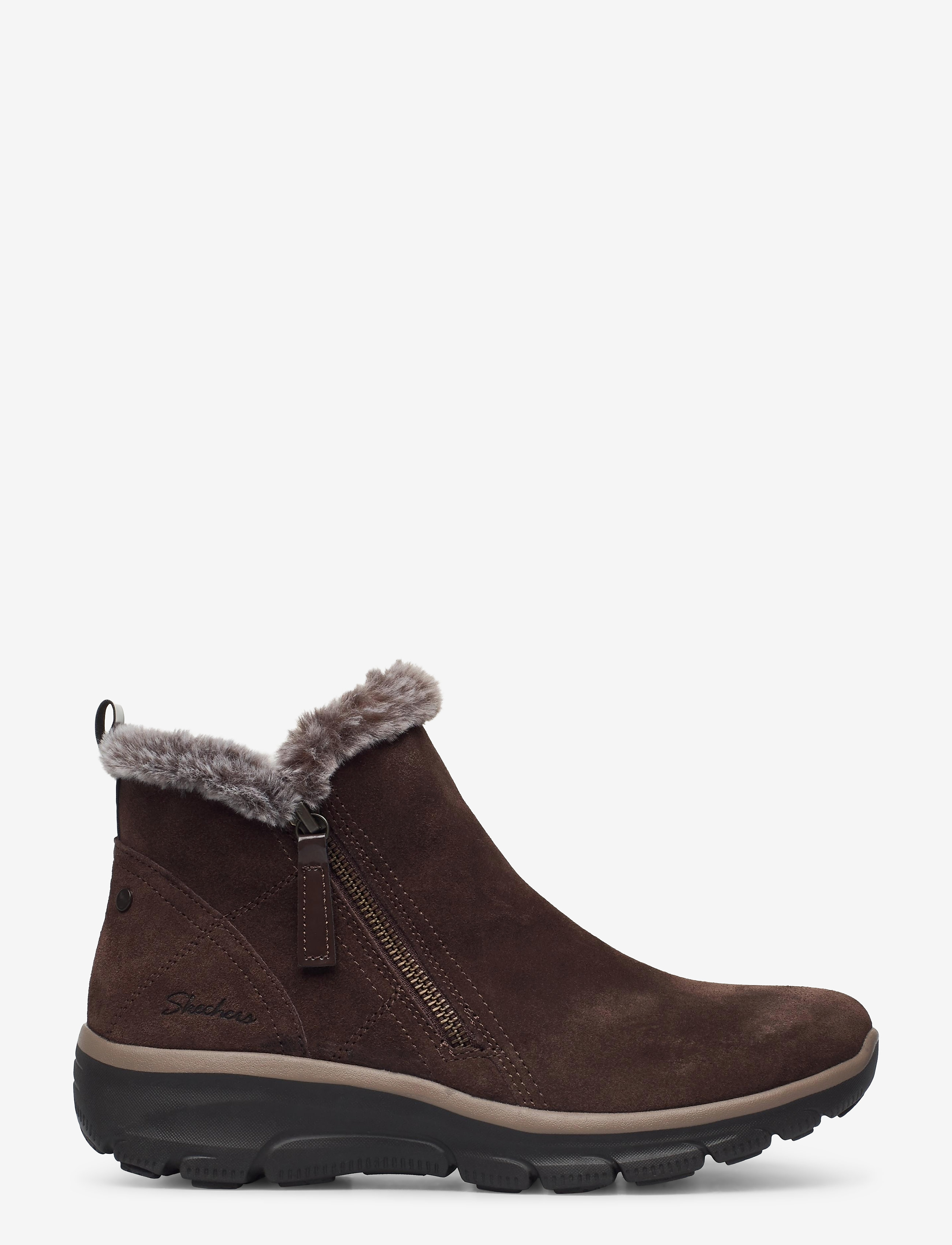 Skechers - EASY GOING-HIGH ZIP - niski obcas - choc chocolate - 1