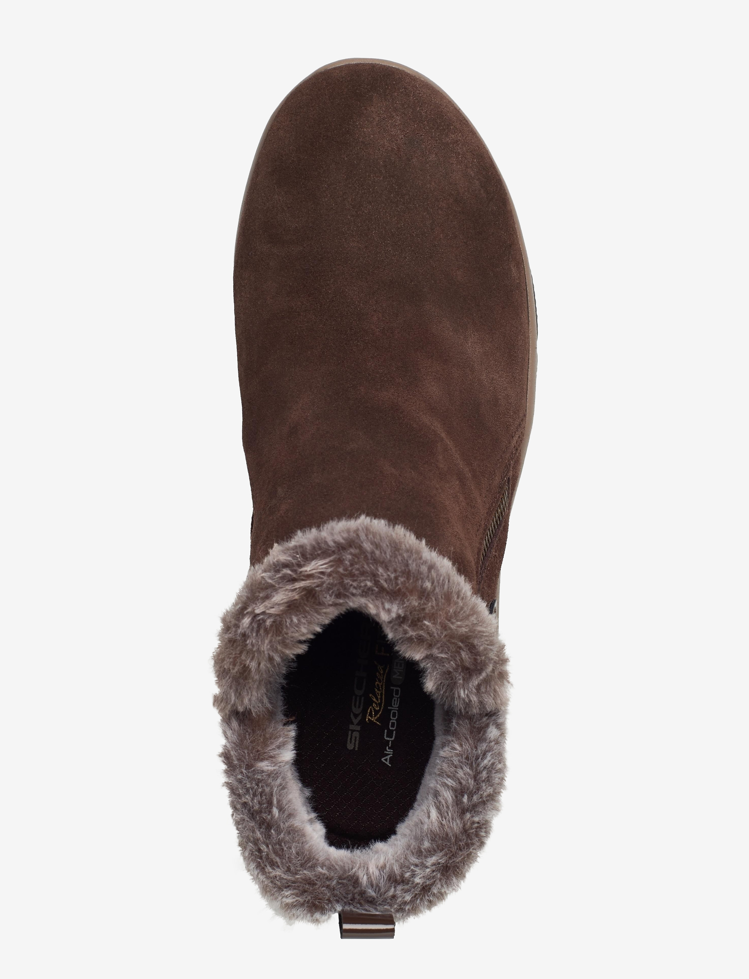 Skechers - EASY GOING-HIGH ZIP - niski obcas - choc chocolate - 3