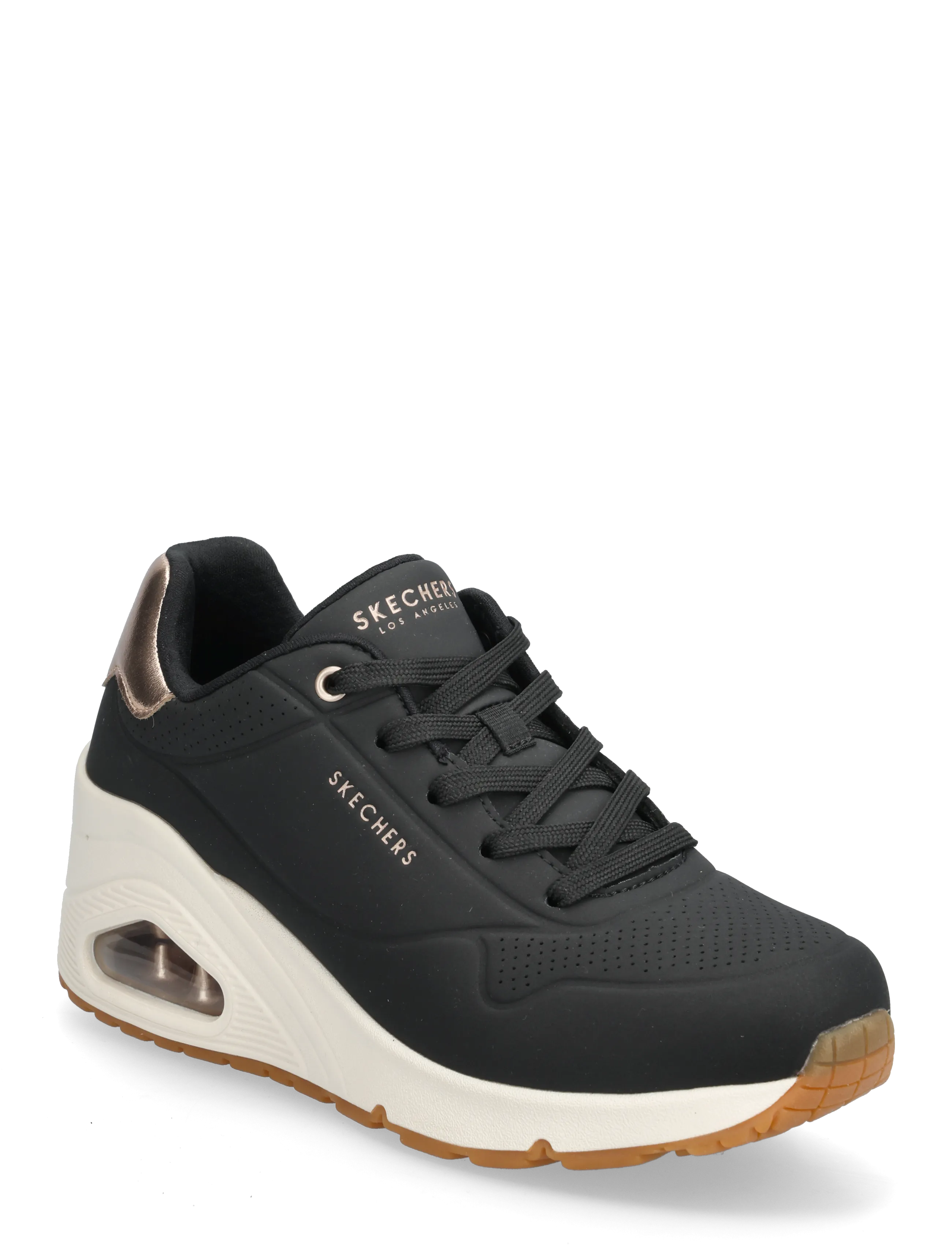 Skechers Uno Wedge Hi Steps, Kvinder, Kile Sneaker, Sort, Str: 41