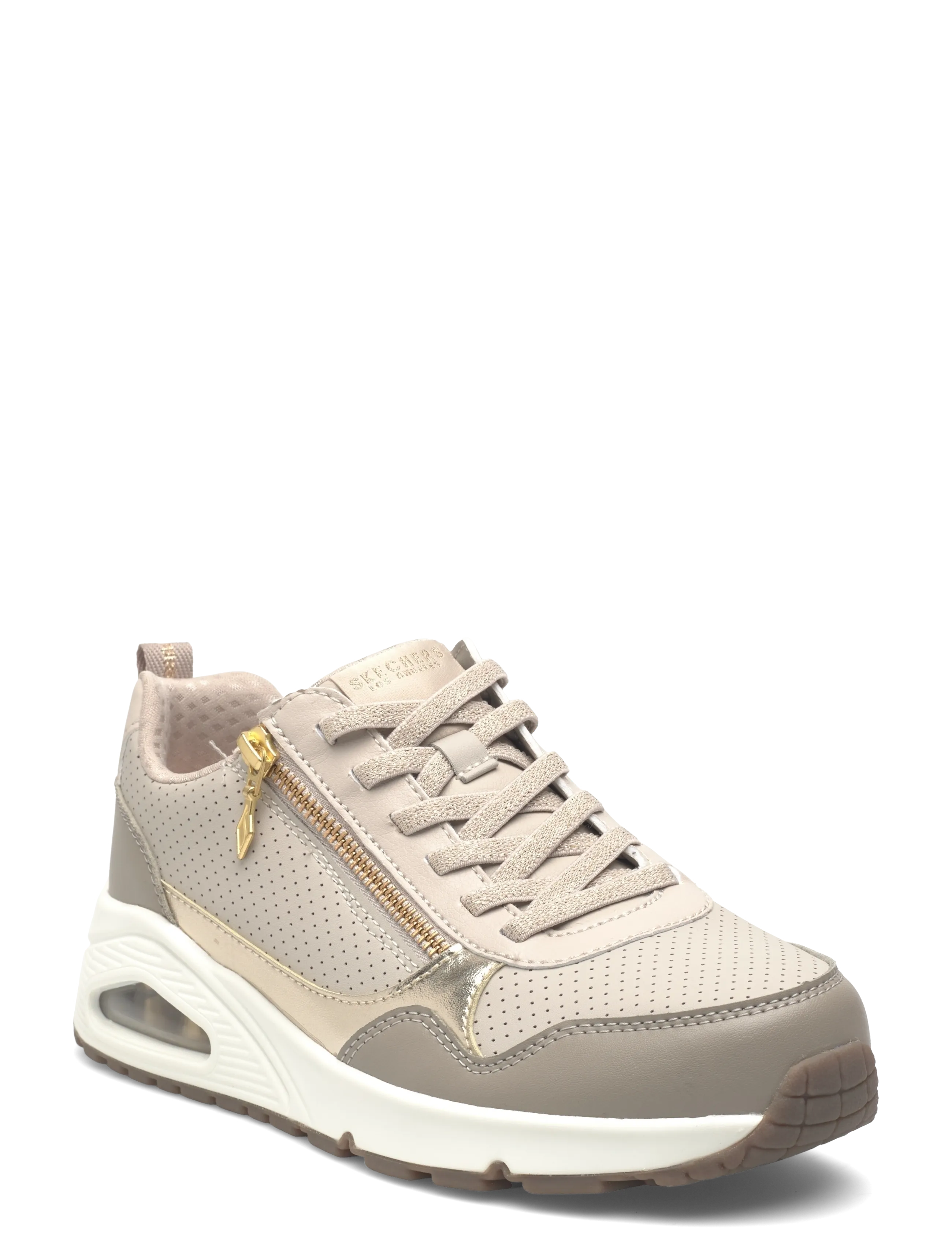 Skechers Uno- Metallic Sliders, 38, Beige, Sneakers > Sneakers Med Lav Top, Dame