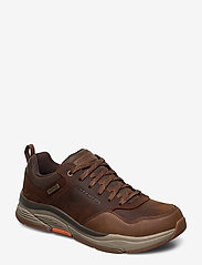 Skechers - Mens Relaxed Fit Benago - Waterproof - lave sneakers - cdb dark brown - 0