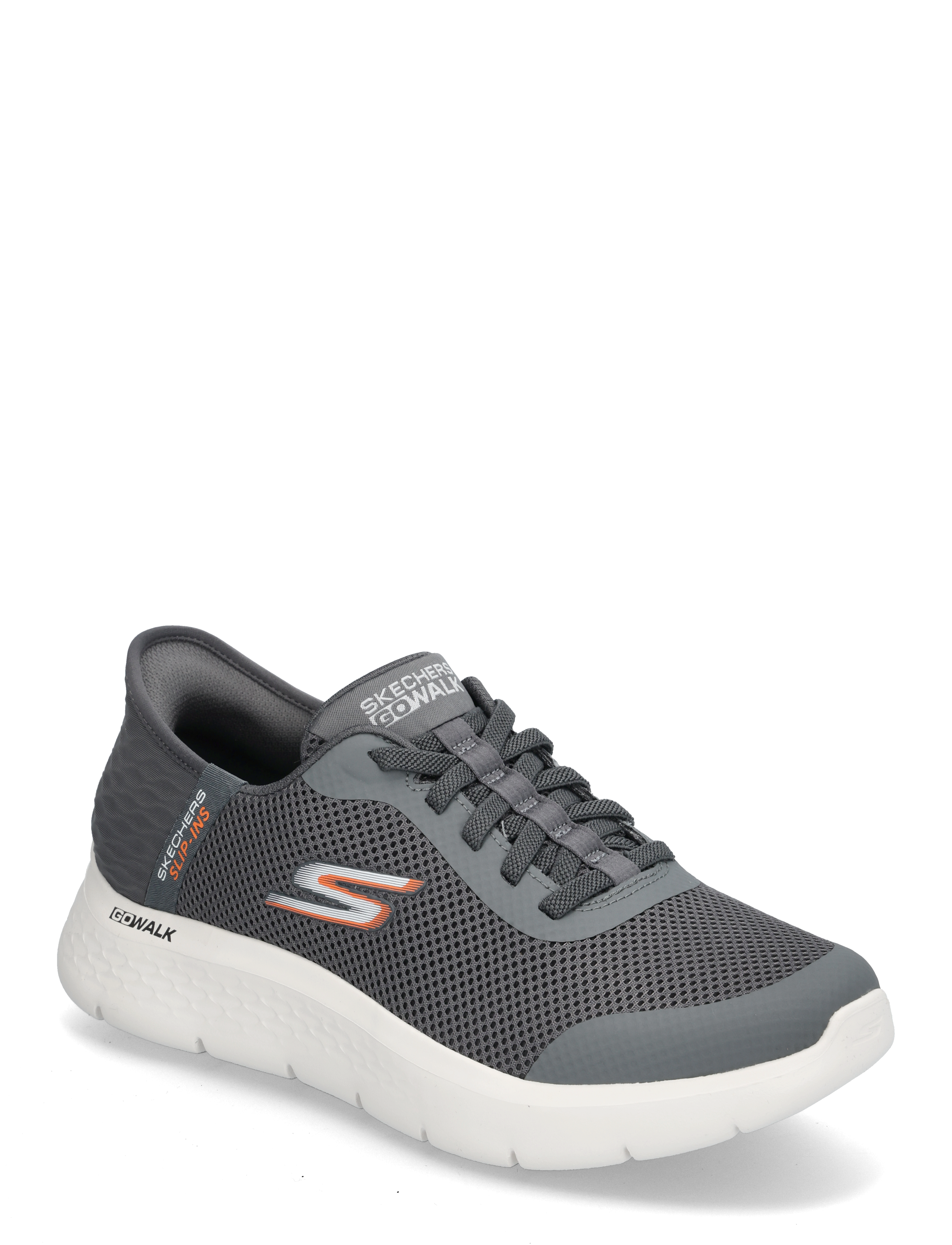 Skechers Go Walk Flex - Hands Up, 45, Grey, Sneakers > Sneakers Med Lav Top, Herre