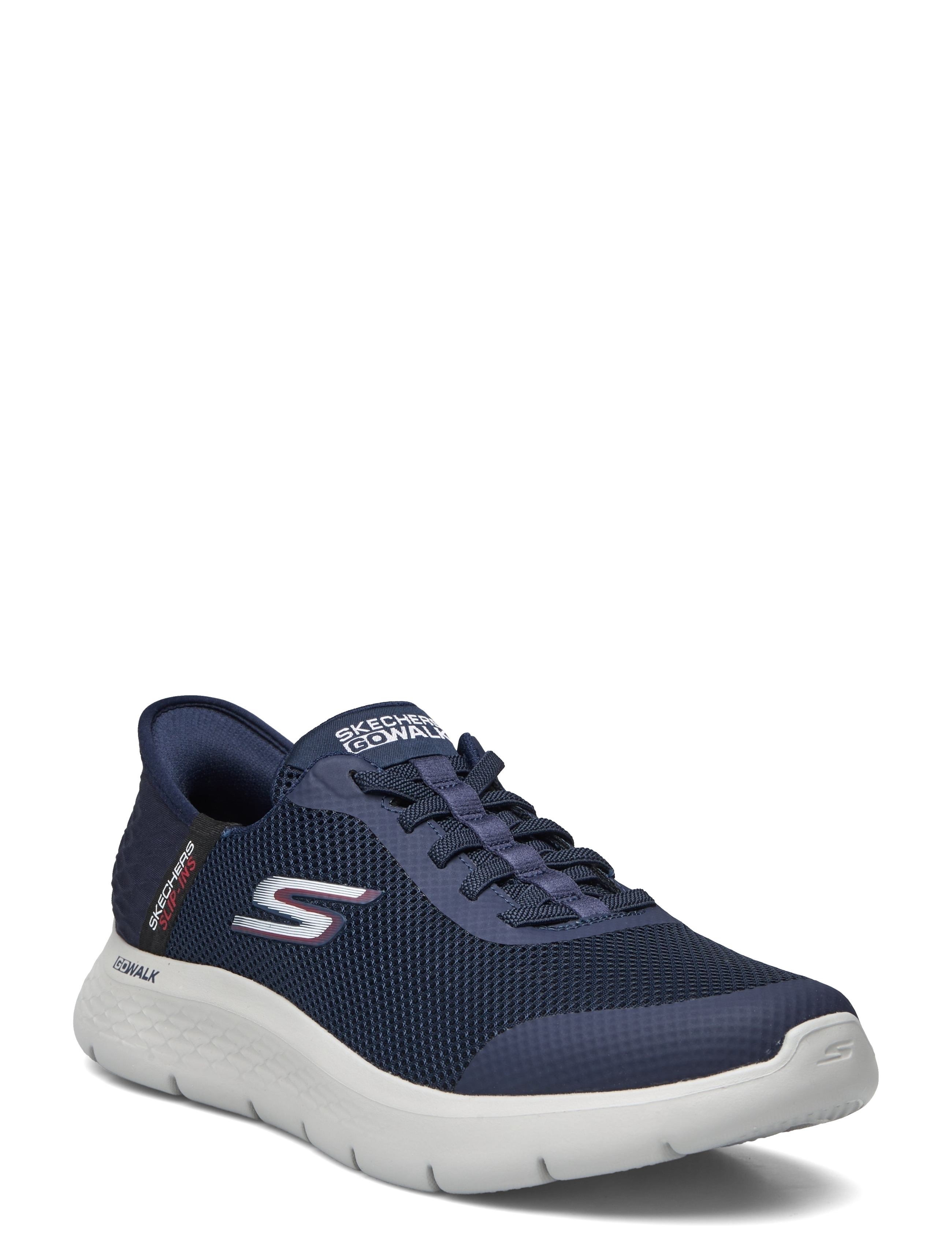 Skechers Go Walk Flex - Hands Up, 43, Navy, Sneakers > Sneakers Med Lav Top, Herre