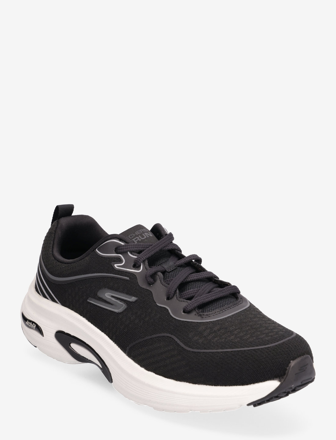 Black top skechers runners