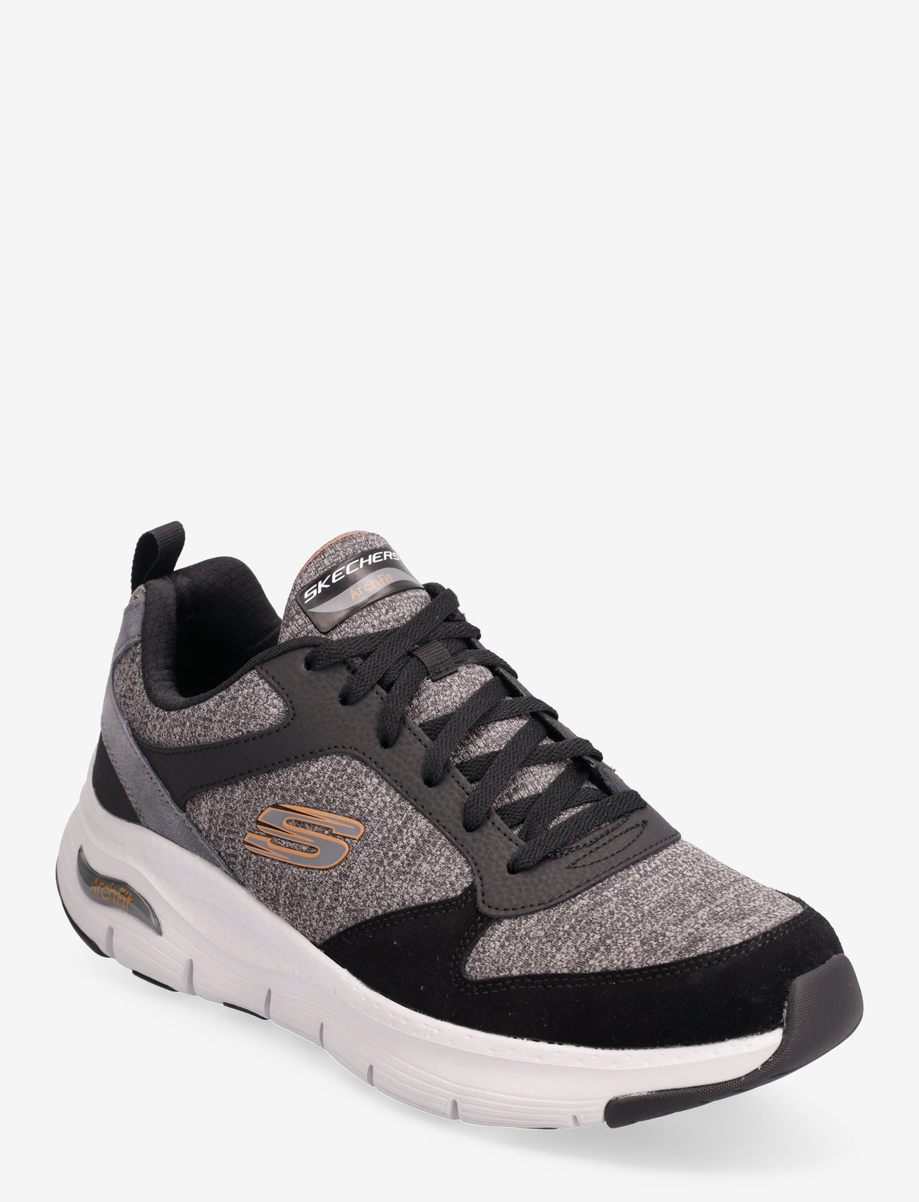 Skechers - Mens Arch Fit - laag sneakers - bkgy black grey - 0