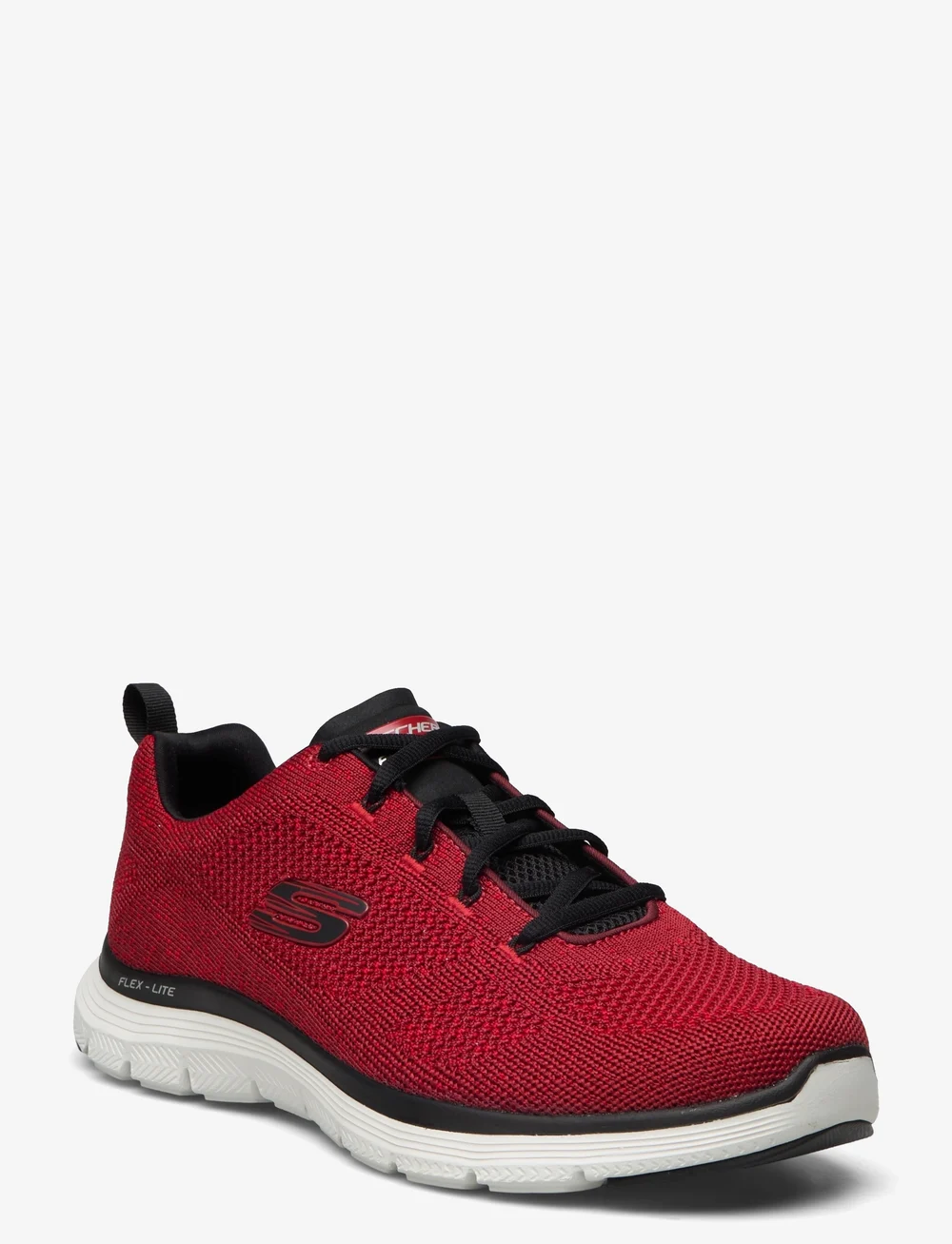 Skechers red top and black