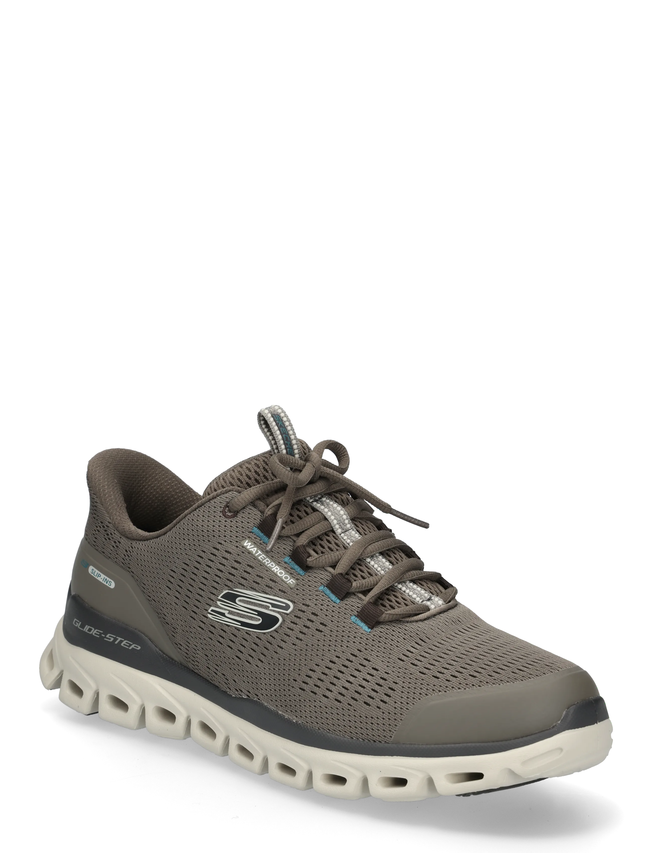 Skechers Glide-Step Sorran, Herren, Wasserdichte Glide-Step Sneaker, Khakigrün, Gr.41