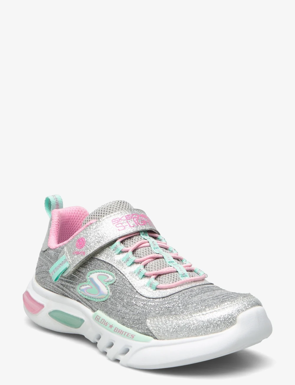 Skechers Girls Glow Brites Dazzle Force Ltgy Light Grey Gr