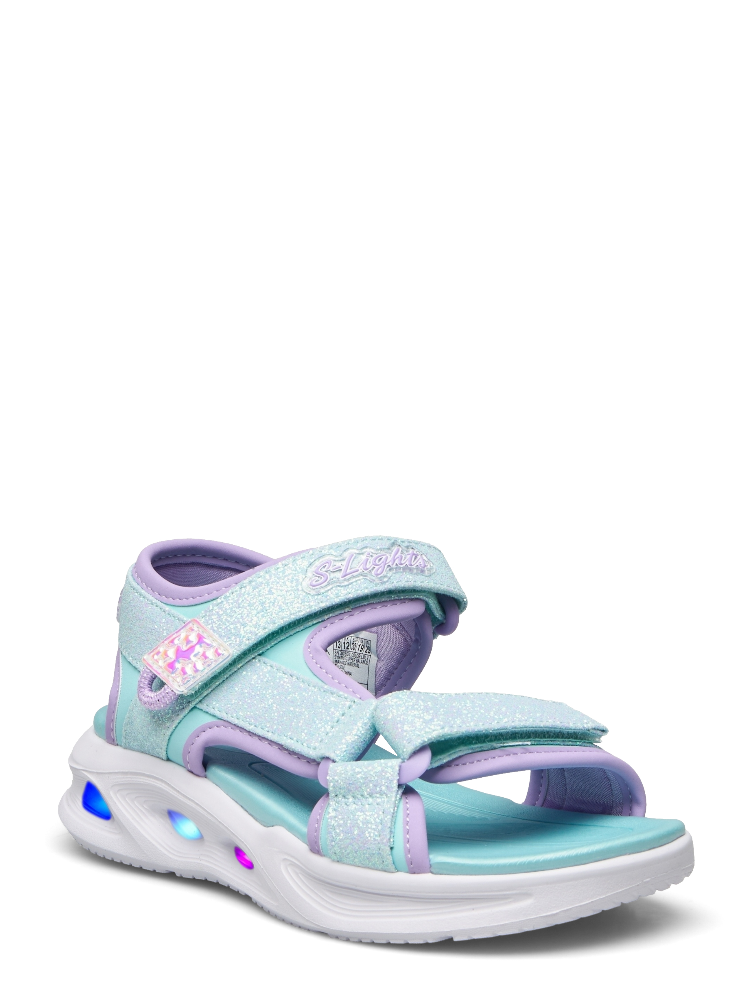 Skechers Girls Sola Glow Sandal - Schuhe - LBLV LIGHT BLUE LAVENDER / blue