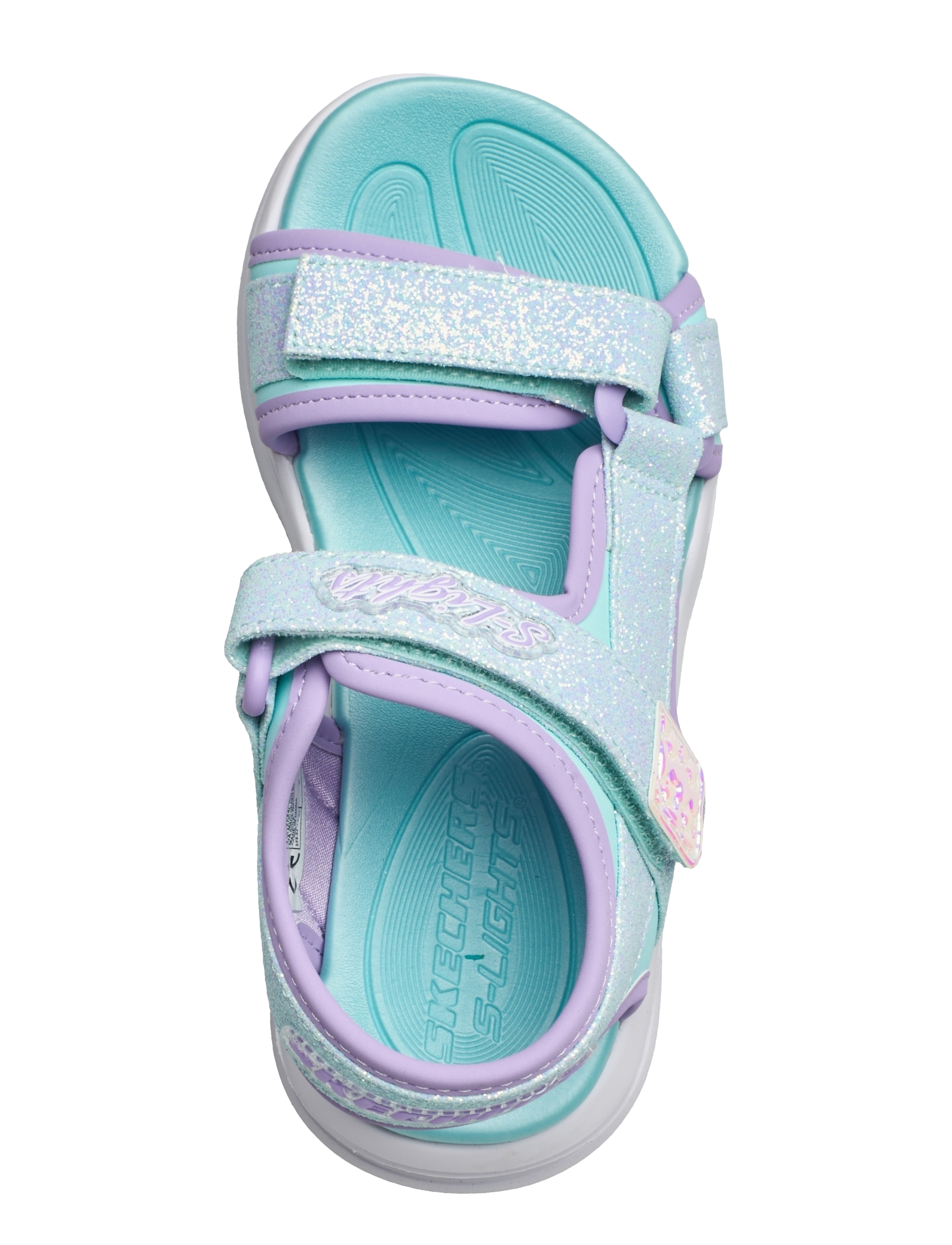 Skechers - Girls Sola Glow Sandal - sandaler - lblv light blue lavender - 3