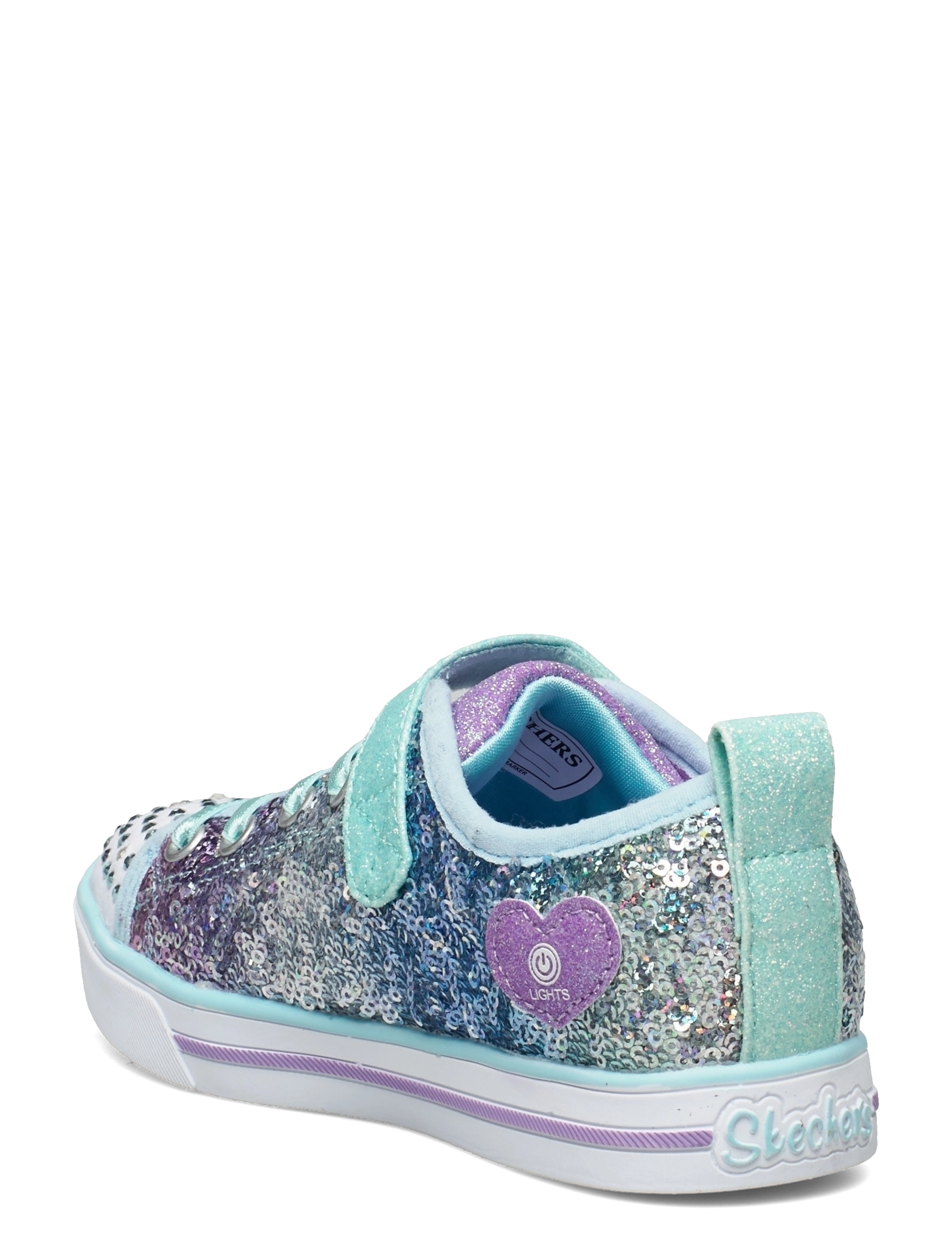 Skechers - Girls Sparkle Lite - Sequins So Bright - lbmt light blue multi - 2
