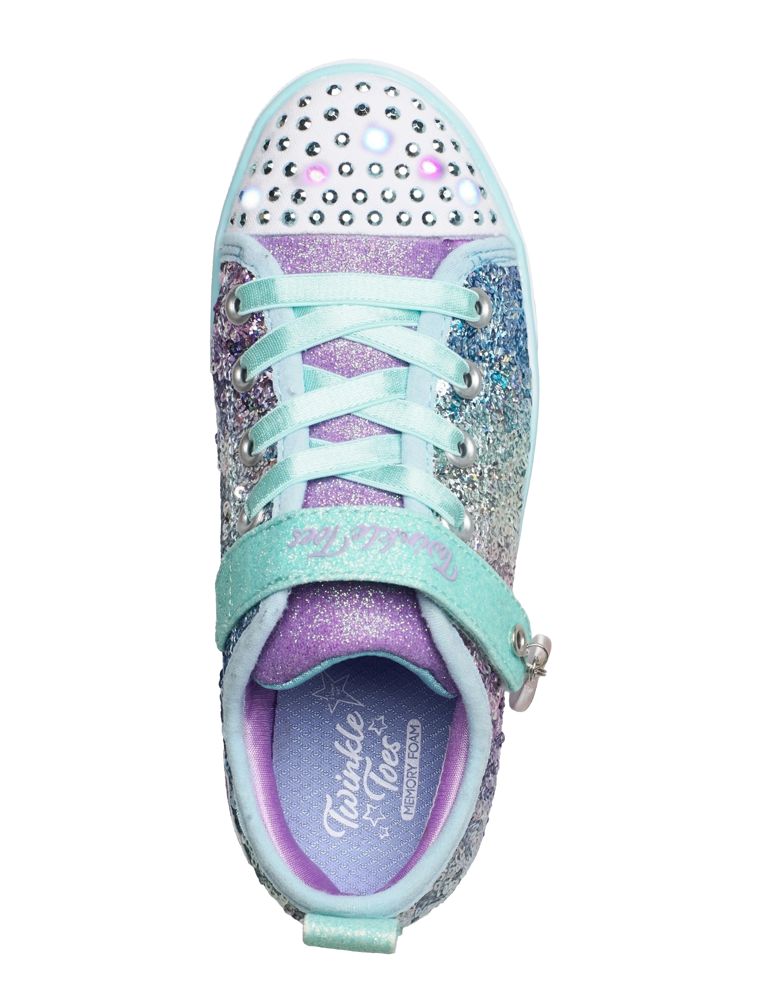 Skechers - Girls Sparkle Lite - Sequins So Bright - lbmt light blue multi - 3