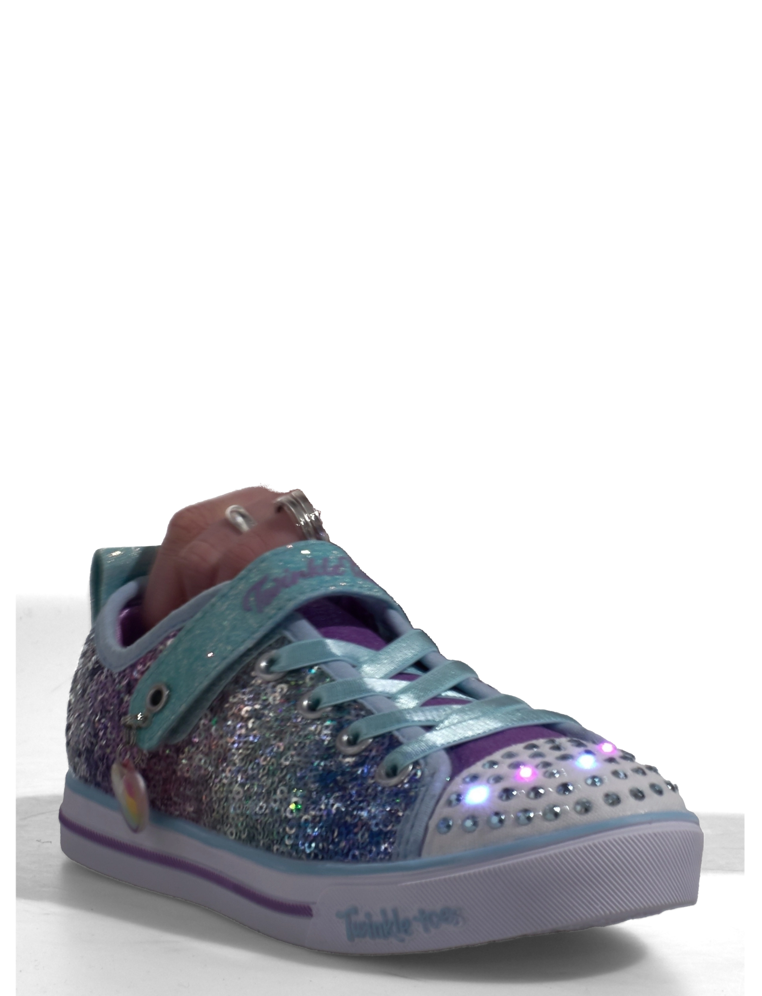 Skechers - Girls Sparkle Lite - Sequins So Bright - lbmt light blue multi - 5