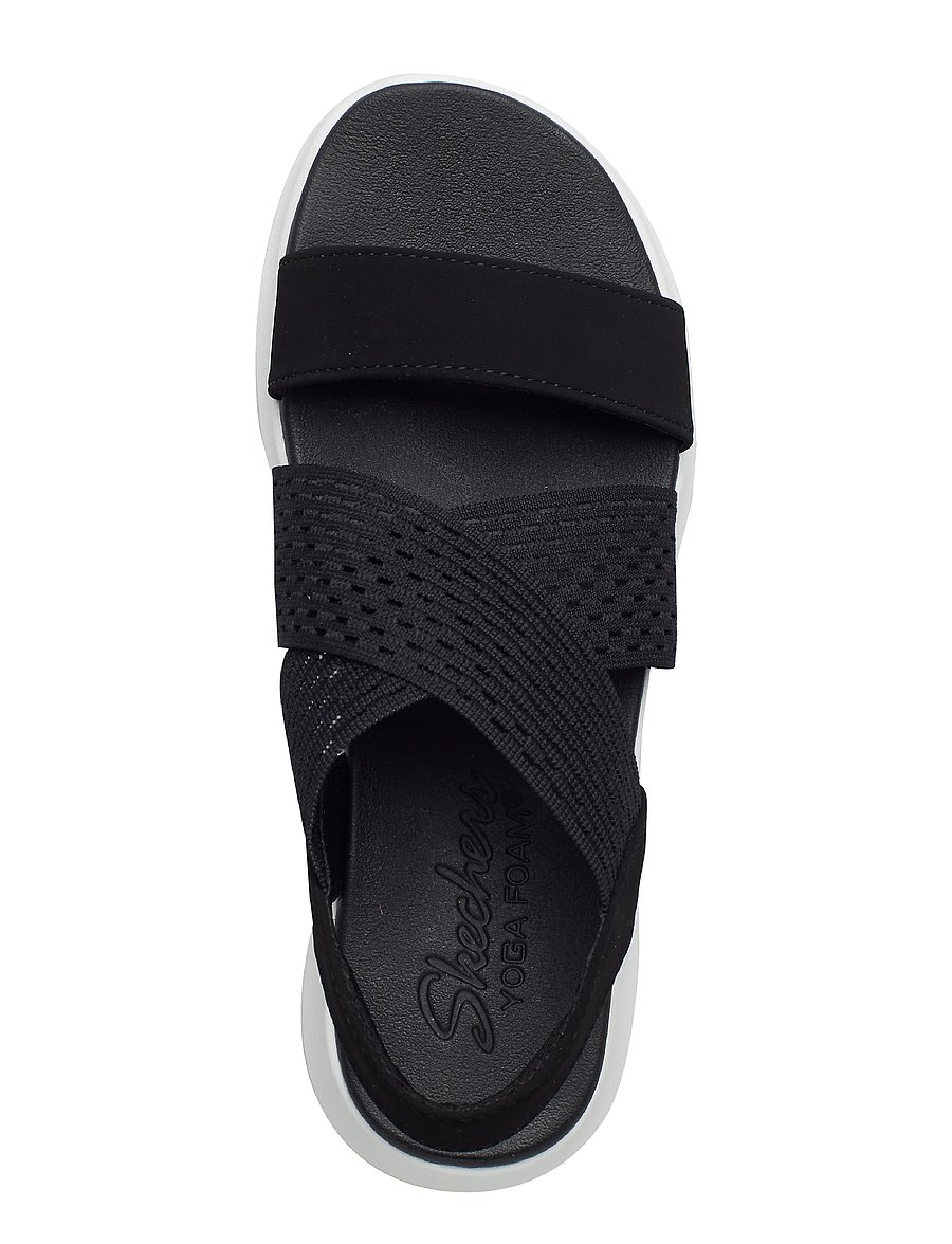 Skechers - Womens Ultra Flex - Neon Star - platta sandaler - blk black - 3