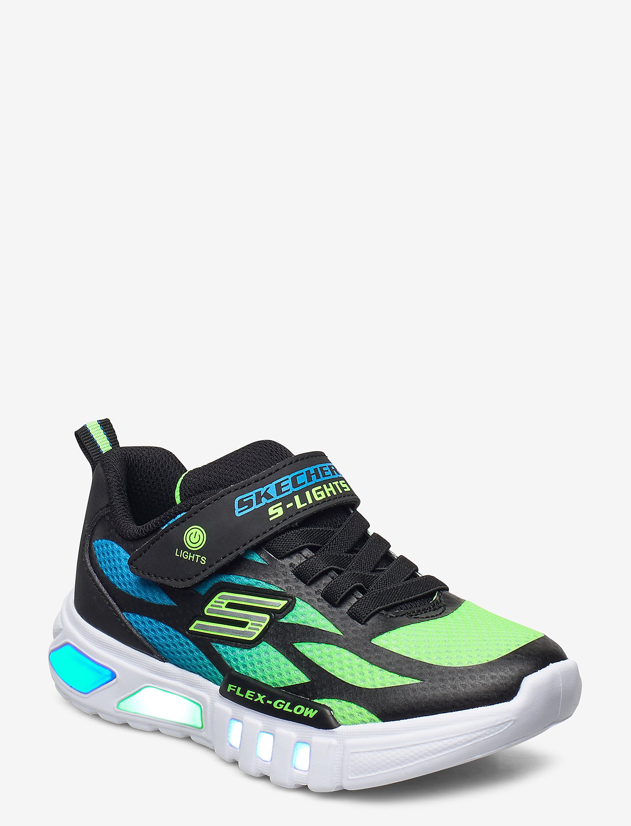 Skechers - FLEX-GLOW - DEZLOM - flashing sneakers - bblm black lime - 0