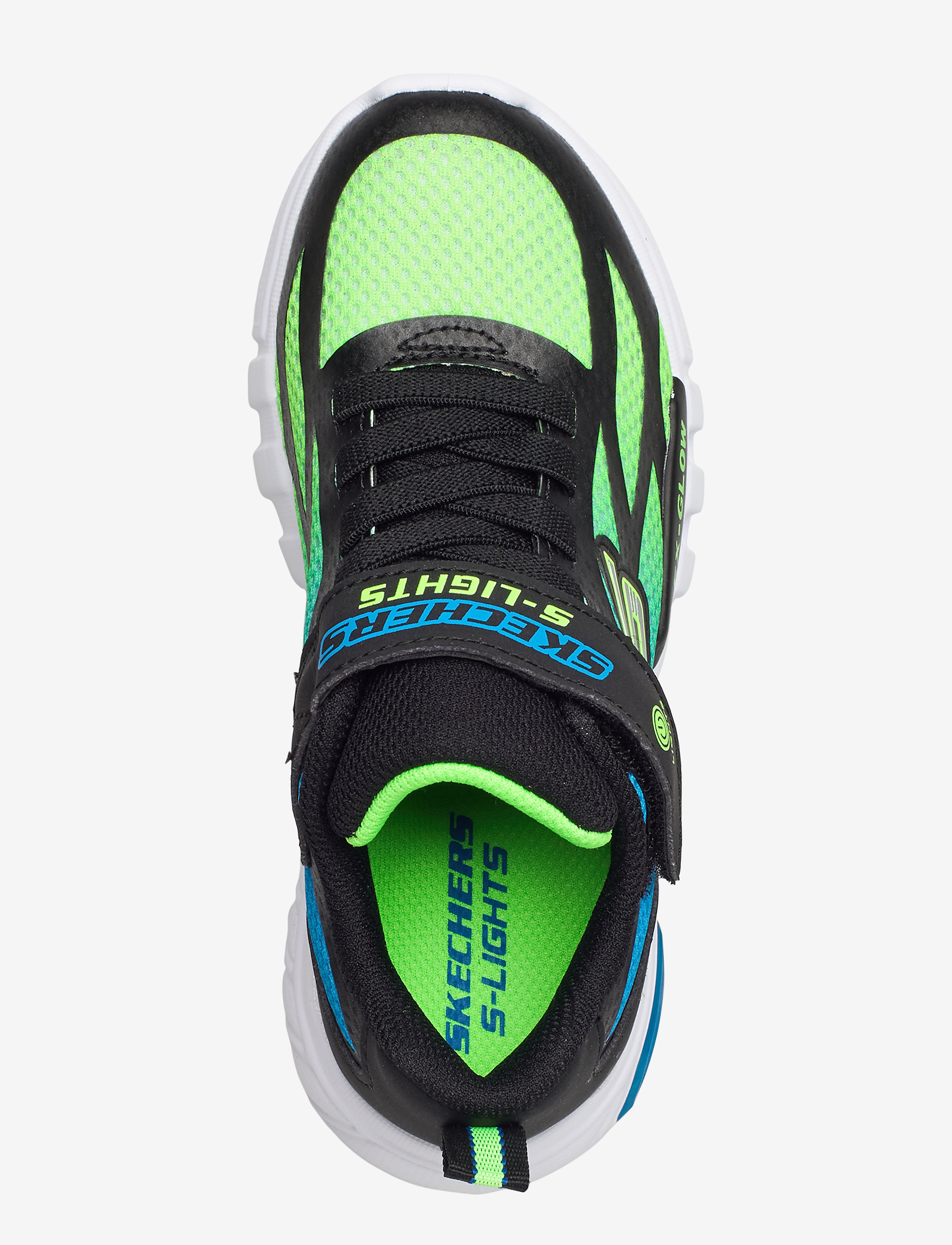 Skechers - FLEX-GLOW - DEZLOM - sneakers met knipperlichtjes - bblm black lime - 3