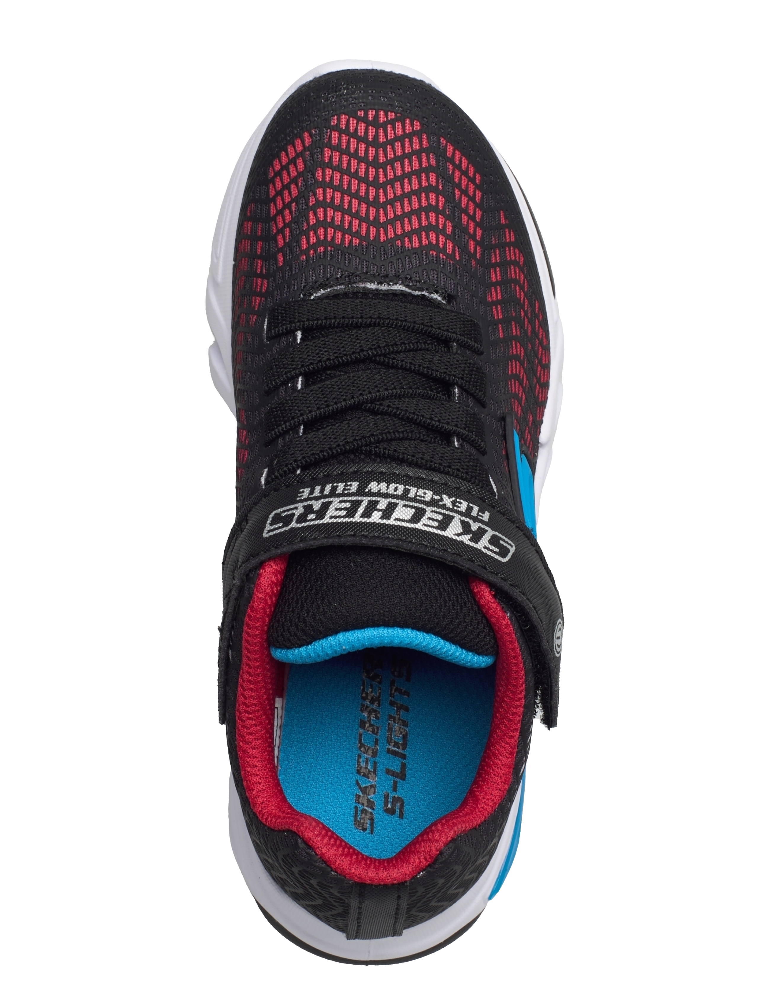 Skechers - FLEX-GLOW ELITE-VORLO - blinkende turnschuhe - bkrb black red blue - 3