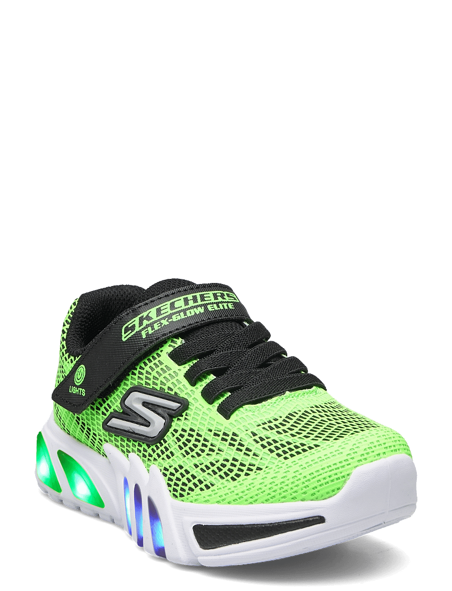 Skechers - FLEX-GLOW ELITE-VORLO - blinkande sneakers - lmbk lime black - 0